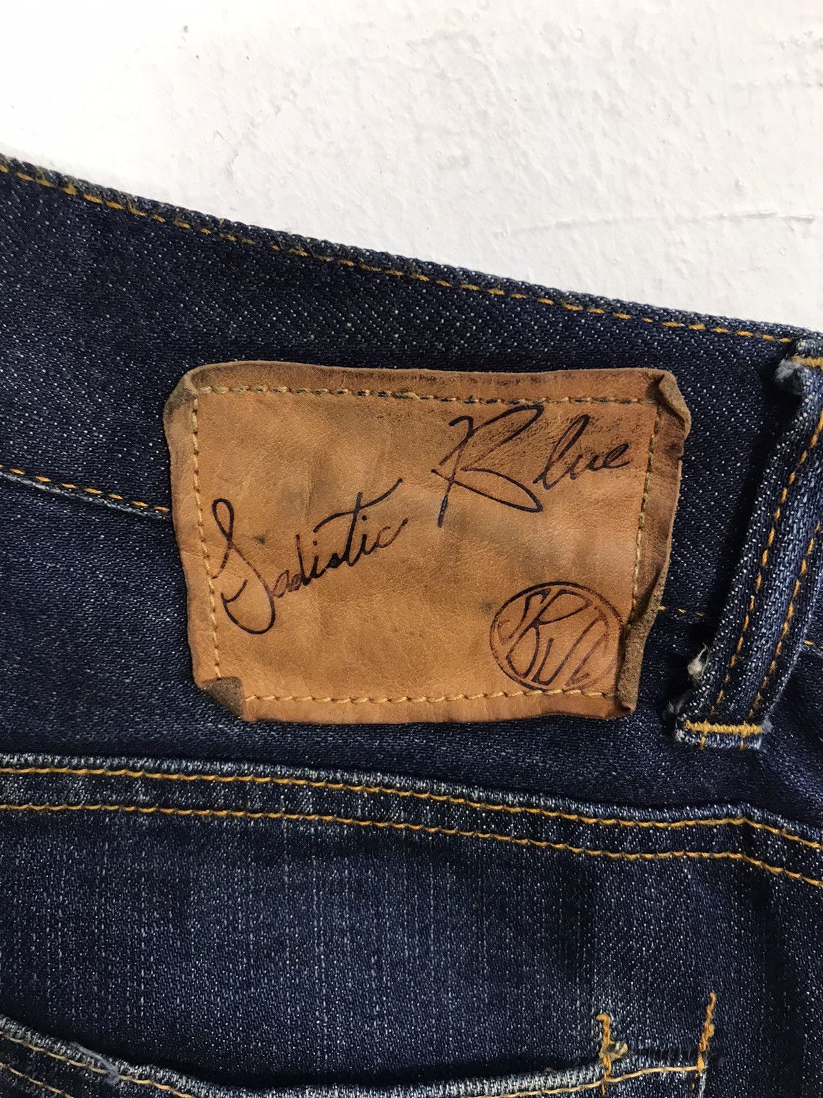 Japanese Brand × Vintage Vintage Sadistic Blue Indigo Denim Design Size US 30 / EU 46 - 13 Thumbnail