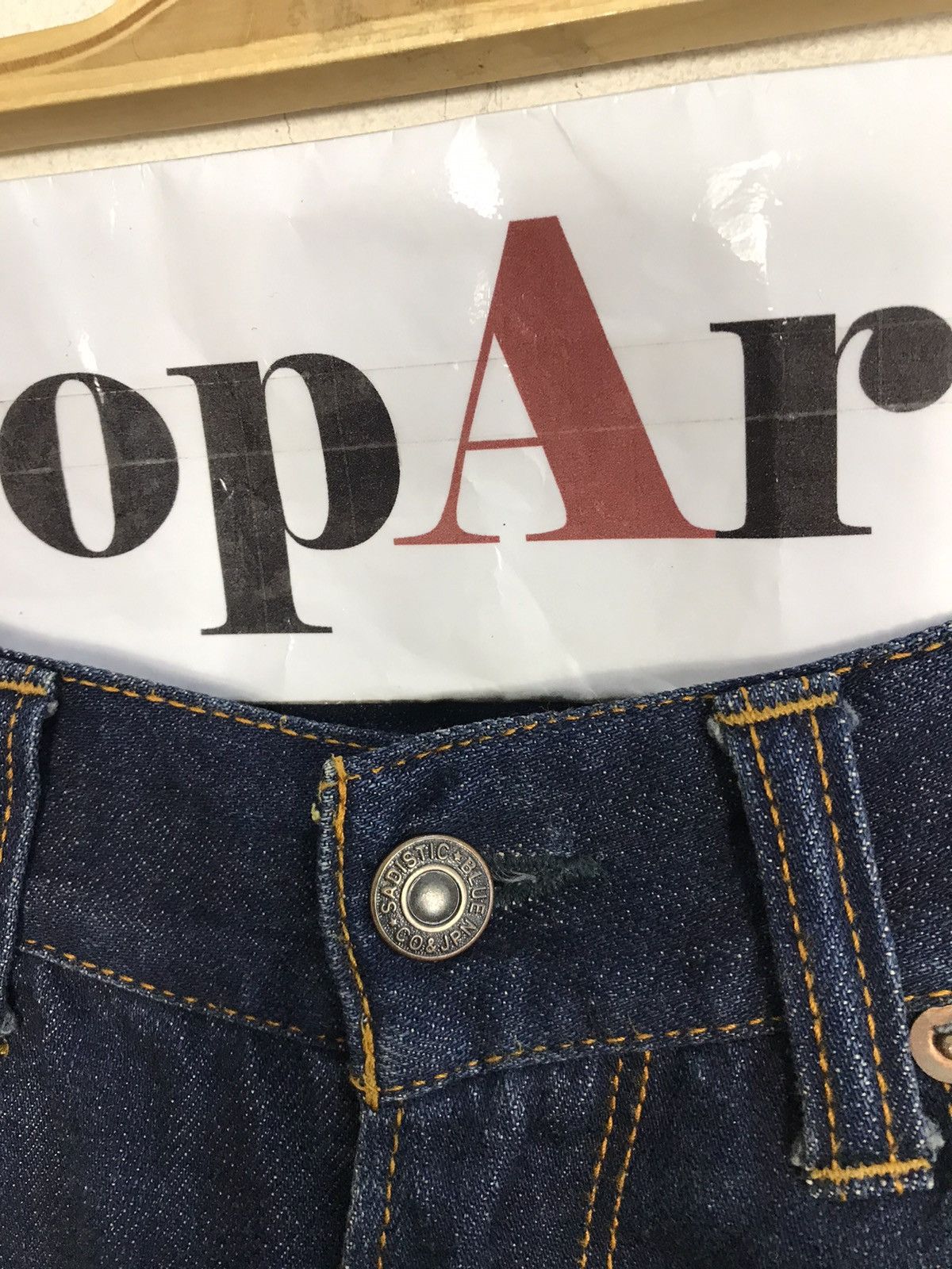 Japanese Brand × Vintage Vintage Sadistic Blue Indigo Denim Design Size US 30 / EU 46 - 7 Thumbnail