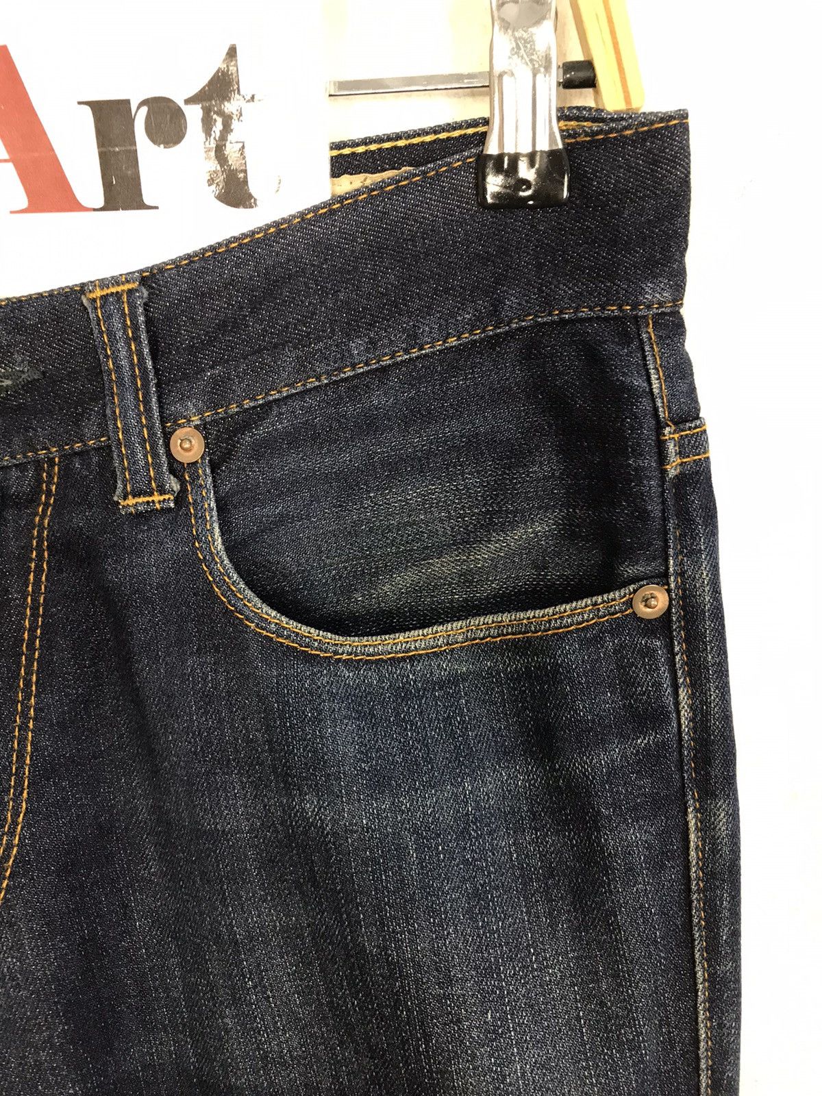 Japanese Brand × Vintage Vintage Sadistic Blue Indigo Denim Design Size US 30 / EU 46 - 5 Thumbnail