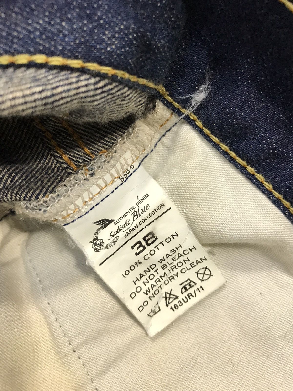 Japanese Brand × Vintage Vintage Sadistic Blue Indigo Denim Design Size US 30 / EU 46 - 15 Thumbnail
