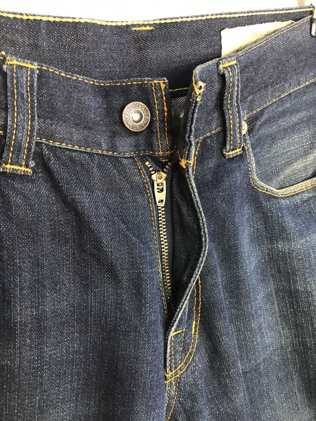 Japanese Brand × Vintage Vintage Sadistic Blue Indigo Denim Design Size US 30 / EU 46 - 9 Thumbnail