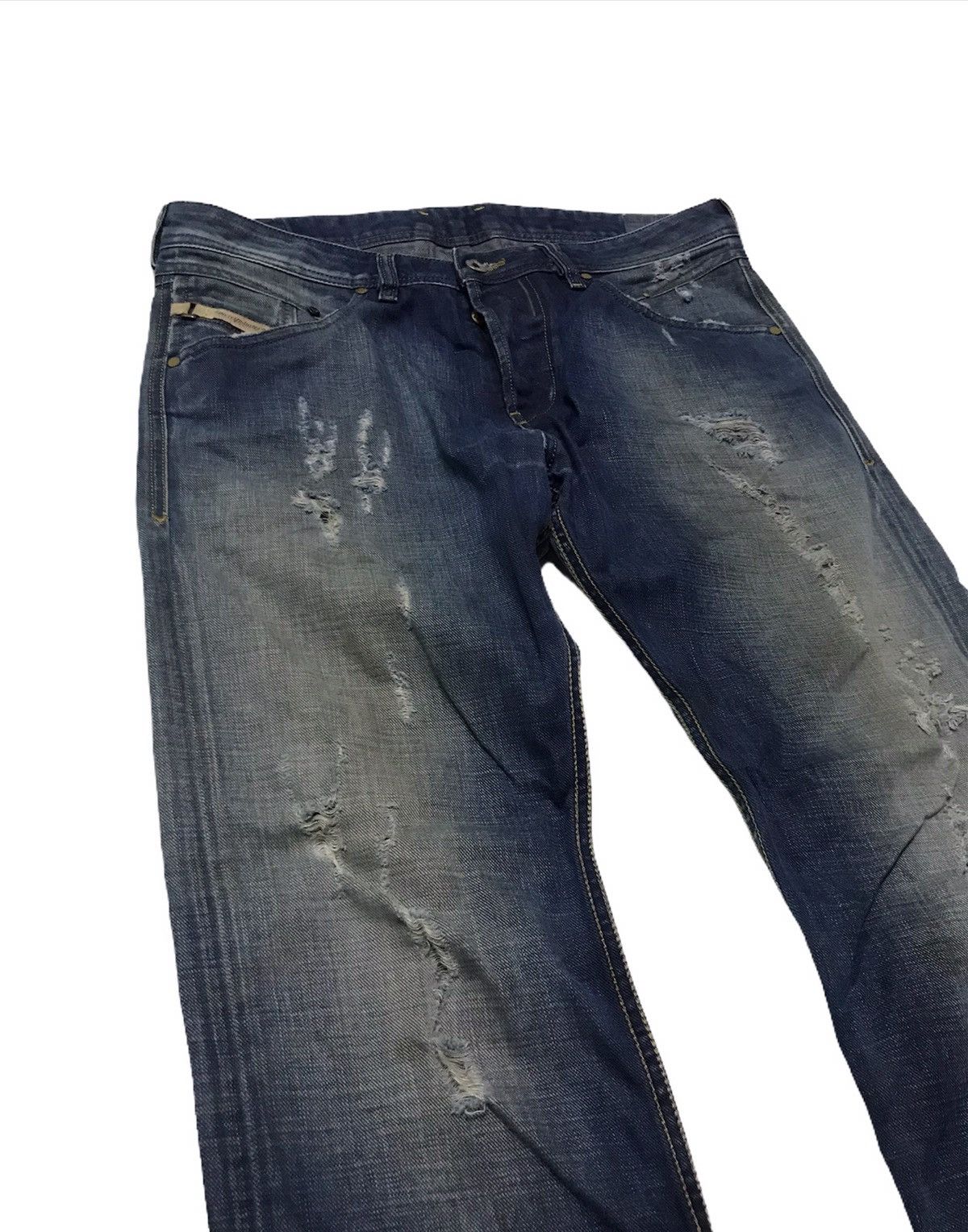 Diesel 34x30 Diesel distressed style dark blue denim jeans Size US 34 / EU 50 - 3 Thumbnail
