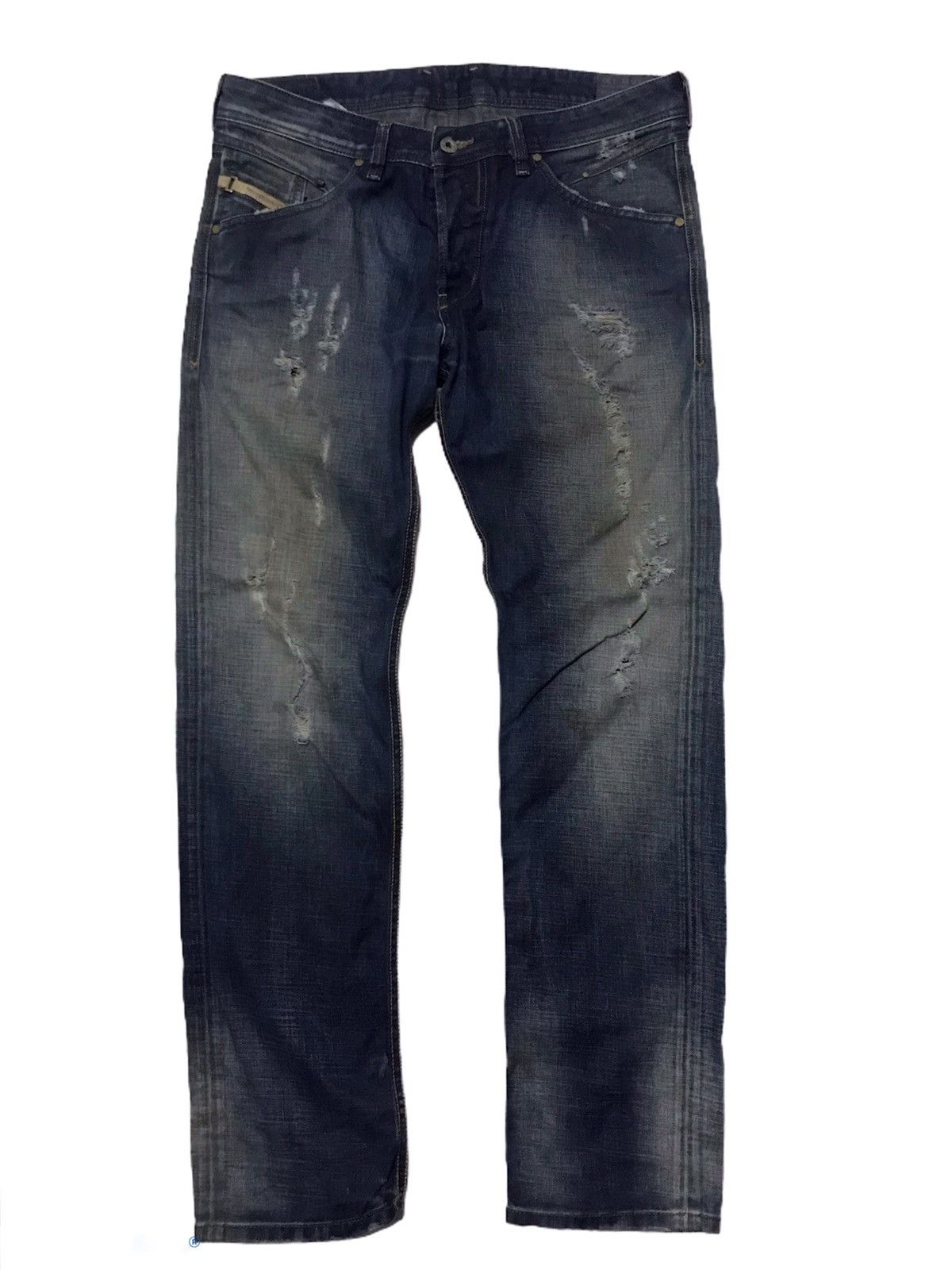 Diesel 34x30 Diesel distressed style dark blue denim jeans Size US 34 / EU 50 - 1 Thumbnail