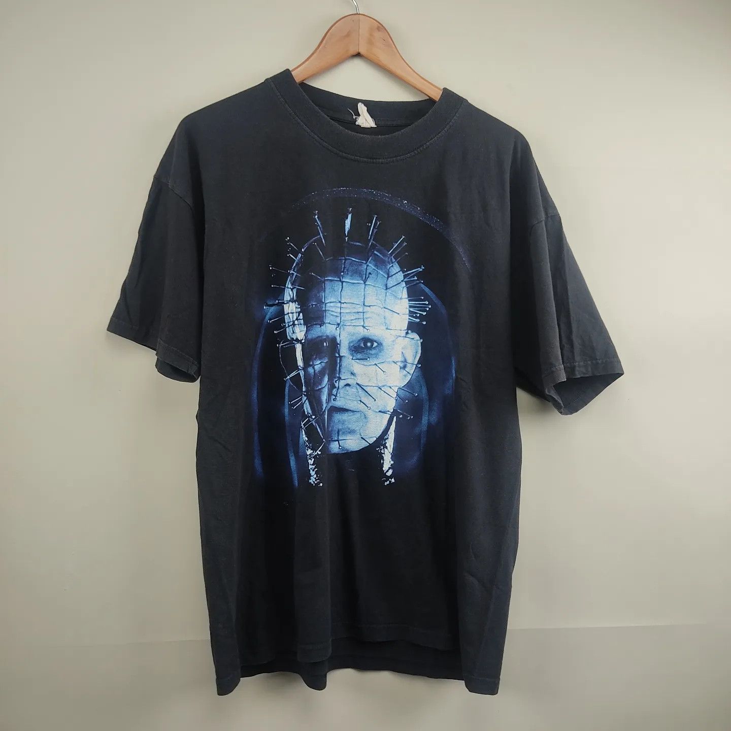 image of Band Tees x Movie 90's Hellraiser Pinhead in Black, Men's (Size XL)