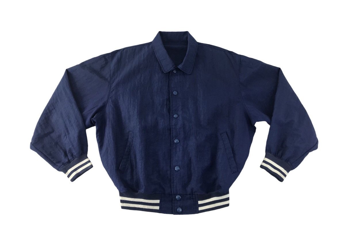 image of Vintage Van Jacket Windbreaker Snap Button Design in Blue, Men's (Size Medium)