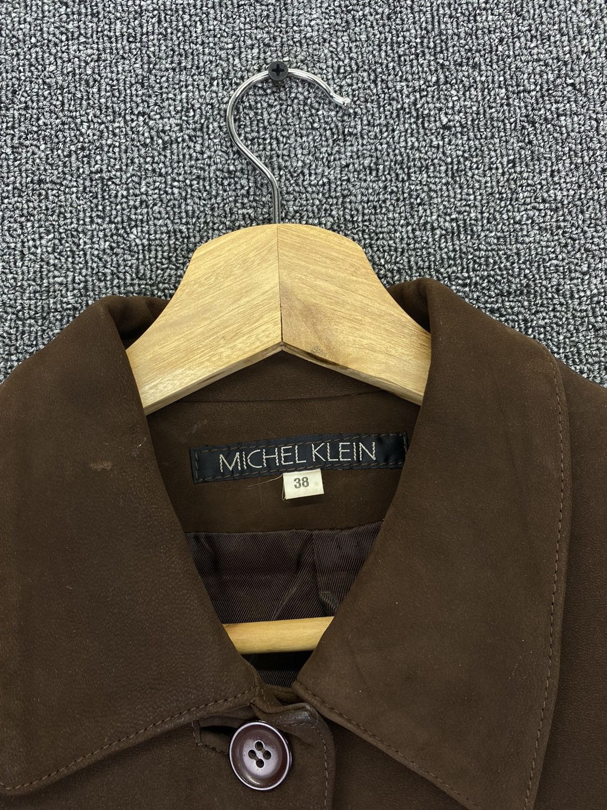 Leather Vintage Michel Klein Sheep Leather Coats Button Up Jacket Size XS / US 0-2 / IT 36-38 - 4 Thumbnail