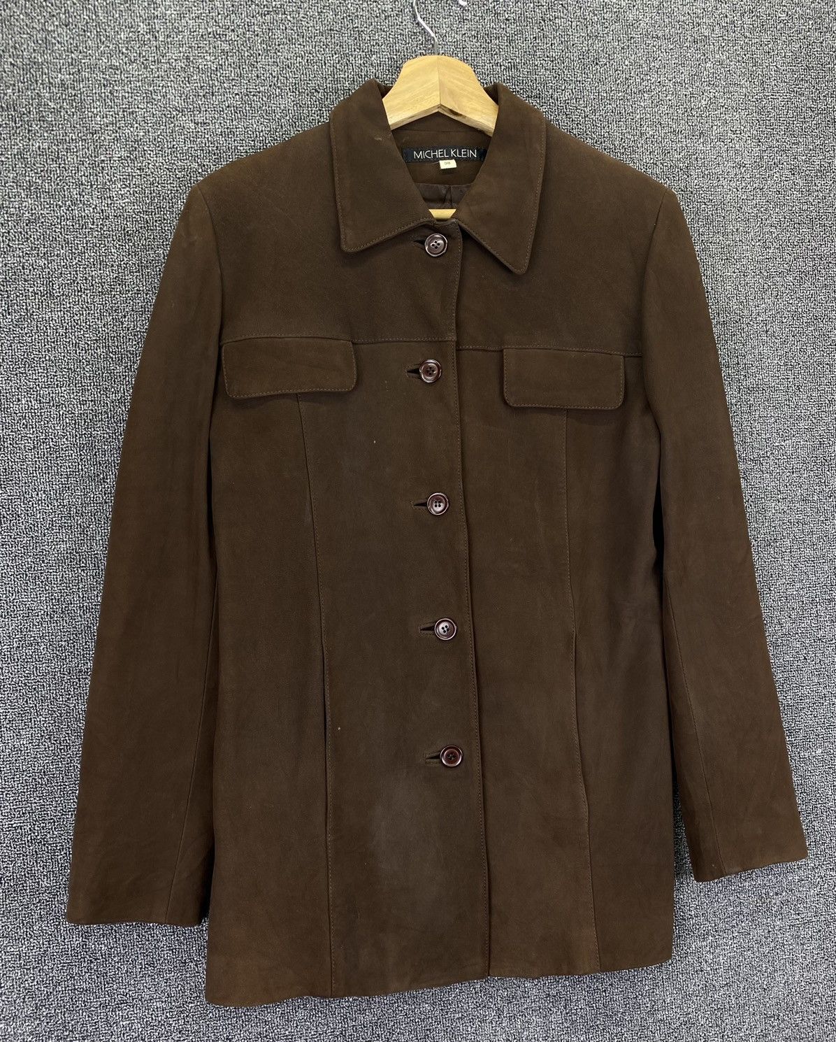 Leather Vintage Michel Klein Sheep Leather Coats Button Up Jacket Size XS / US 0-2 / IT 36-38 - 2 Thumbnail