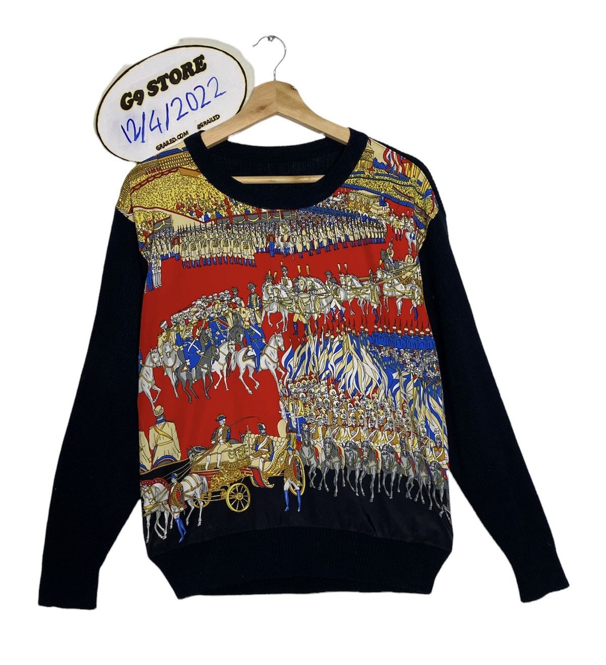 Vintage Vintage Grand Cortege A Moscou Hermes Style Knit Sweater Size US M / EU 48-50 / 2 - 1 Thumbnail