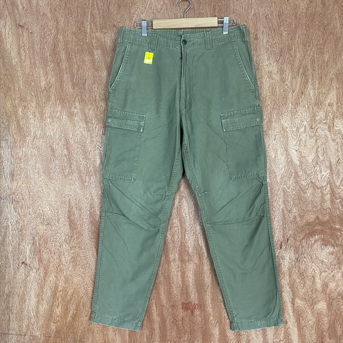 Global Work DLL Global Work Green Multipocket Cargo Pants #1912 Size US 30 / EU 46 - 1 Thumbnail