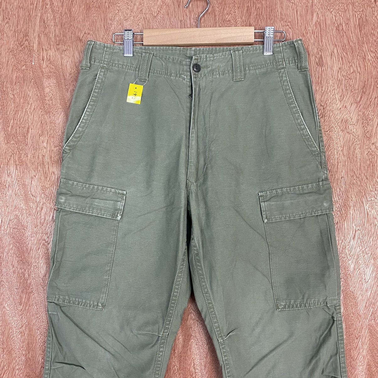 Global Work DLL Global Work Green Multipocket Cargo Pants #1912 Size US 30 / EU 46 - 2 Thumbnail