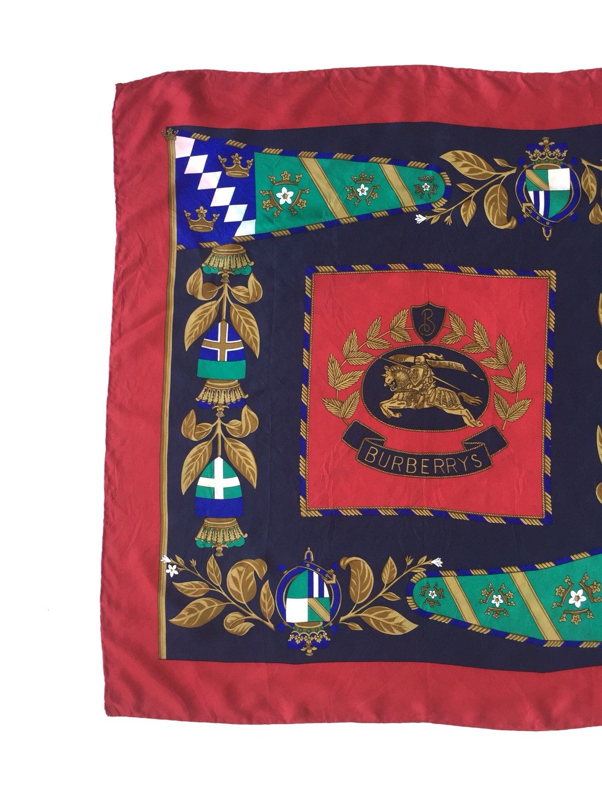 Burberry DOPE🔥Burberry England Trademark Logo Silk Scarves Size ONE SIZE - 1 Thumbnail