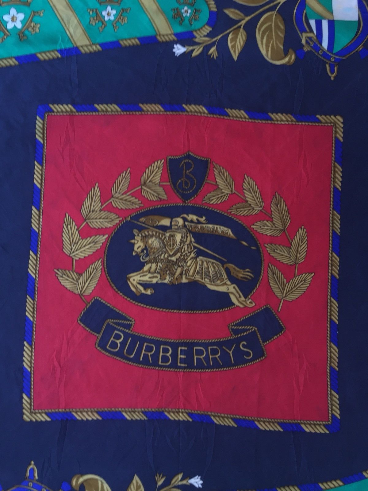 Burberry DOPE🔥Burberry England Trademark Logo Silk Scarves Size ONE SIZE - 4 Thumbnail
