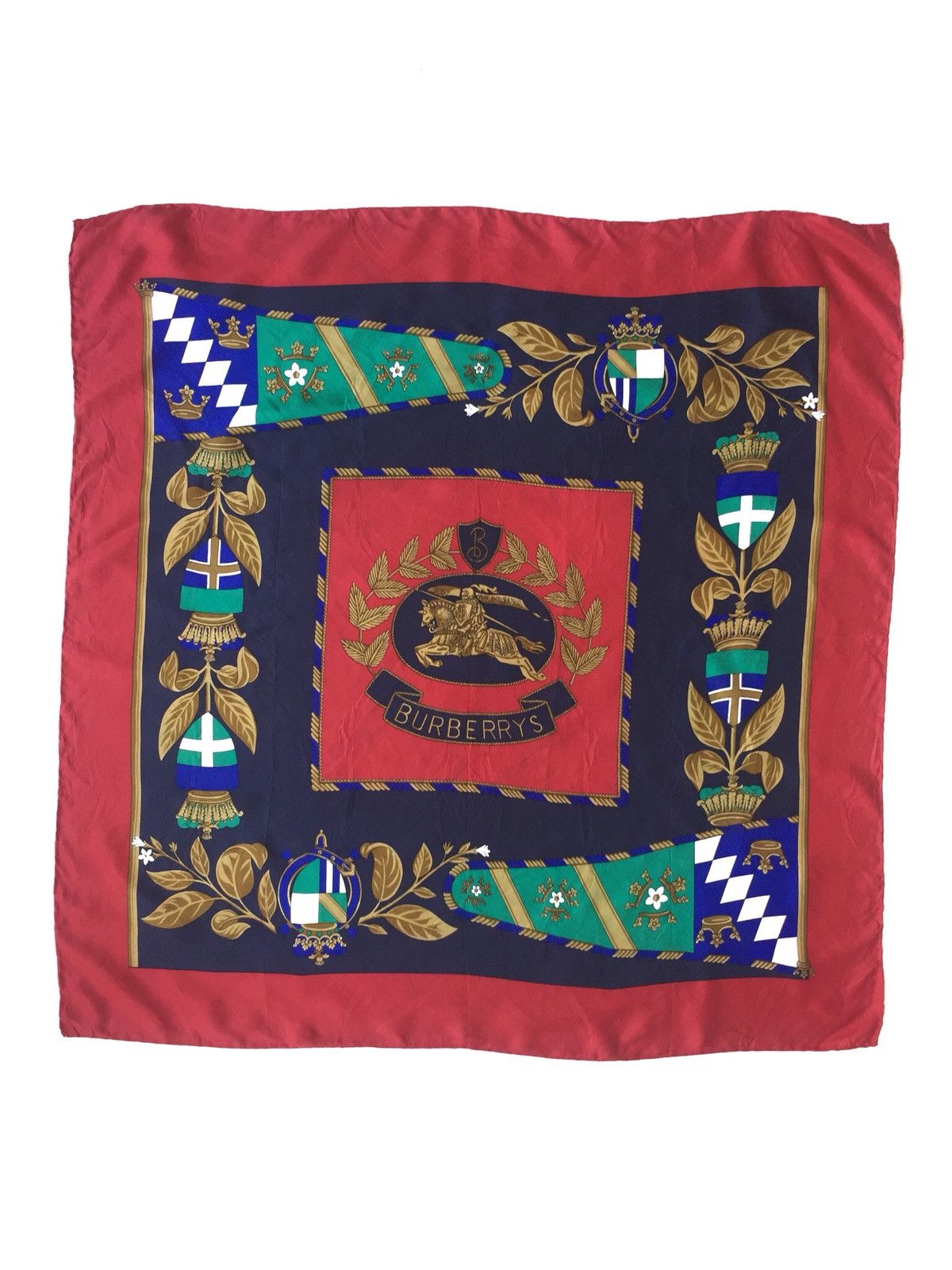 Burberry DOPE🔥Burberry England Trademark Logo Silk Scarves Size ONE SIZE - 2 Thumbnail