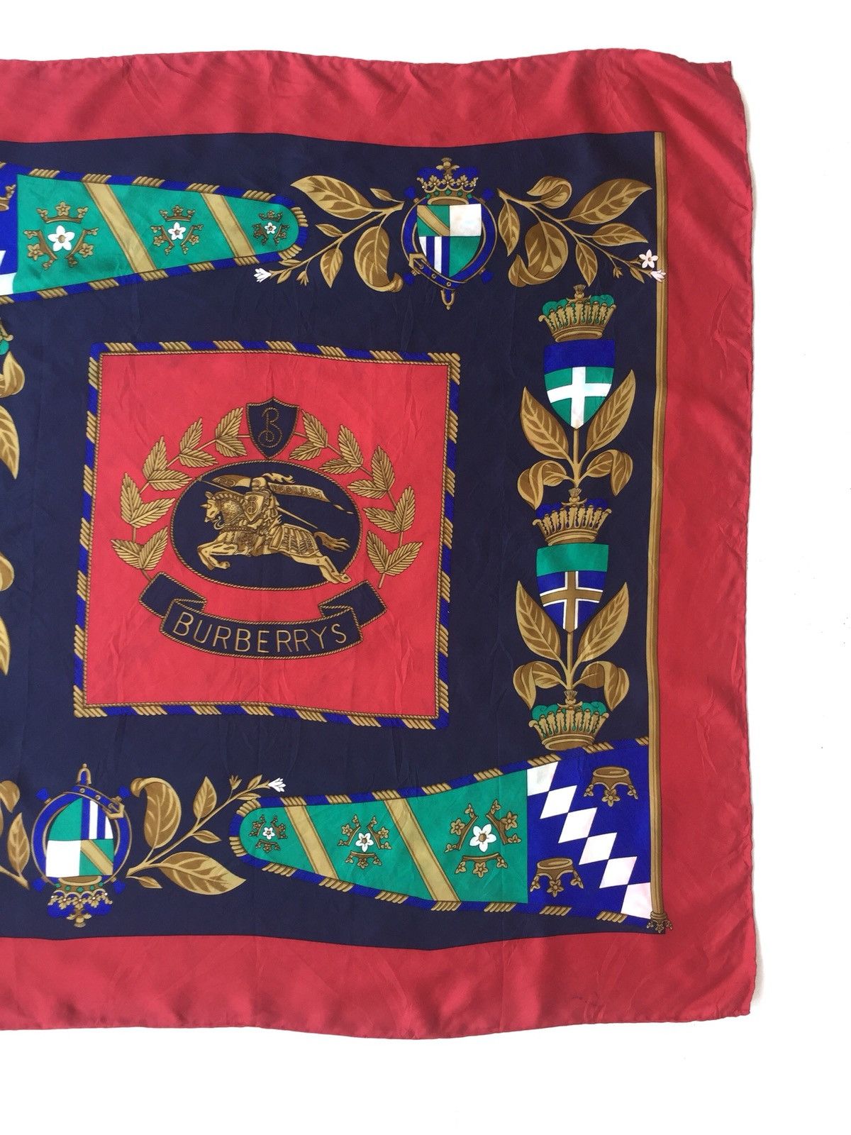 Burberry DOPE🔥Burberry England Trademark Logo Silk Scarves Size ONE SIZE - 3 Thumbnail