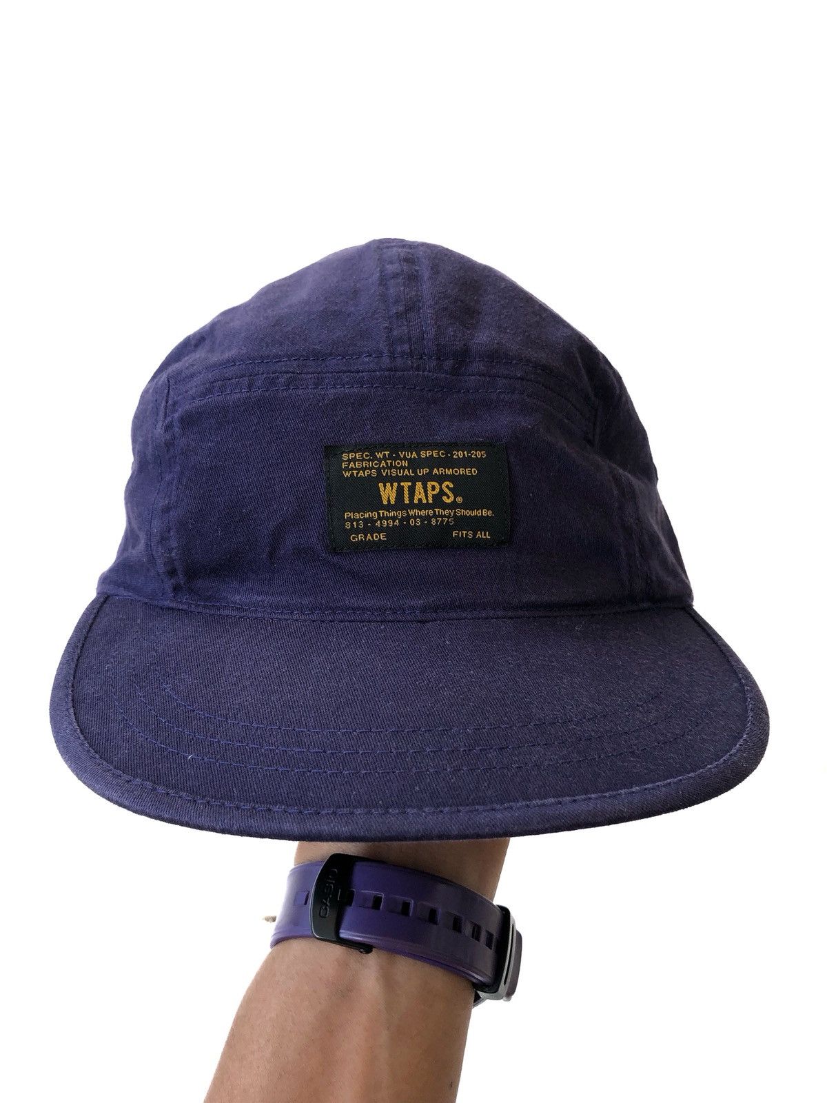 image of Wtaps 5 Panel Commander Cap in Navy, Men's