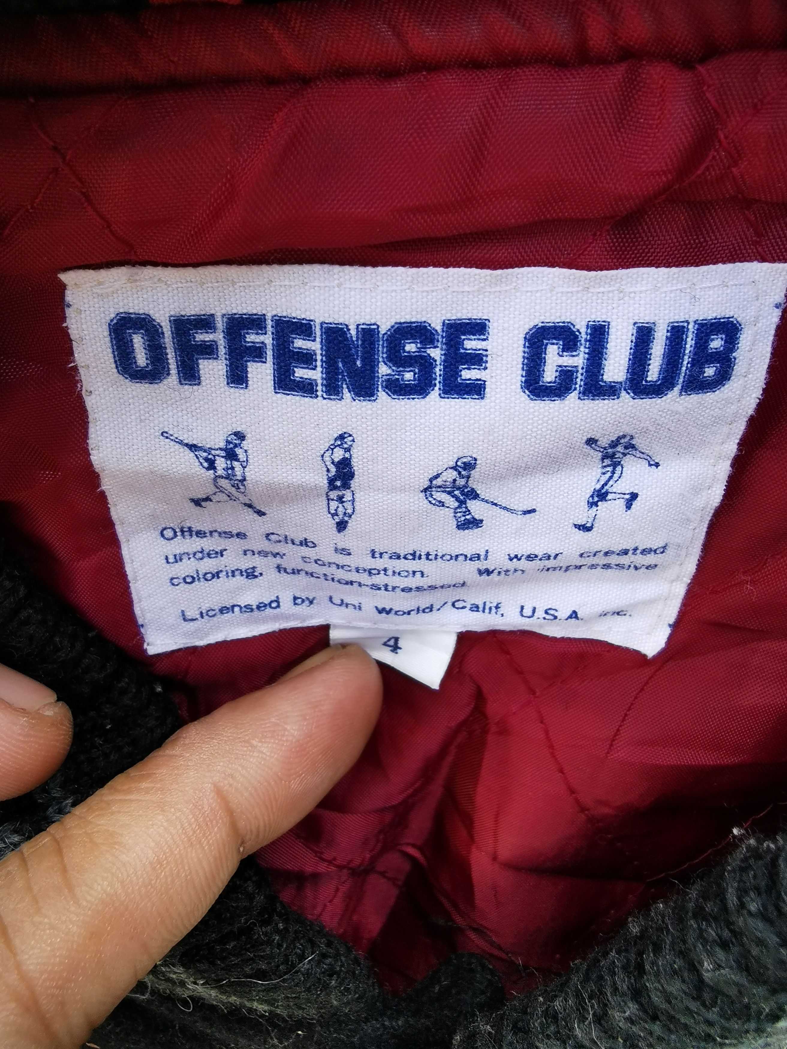 Japanese Brand × Vintage Vintage Offense Club Varsity Jacket Size US XL / EU 56 / 4 - 5 Thumbnail
