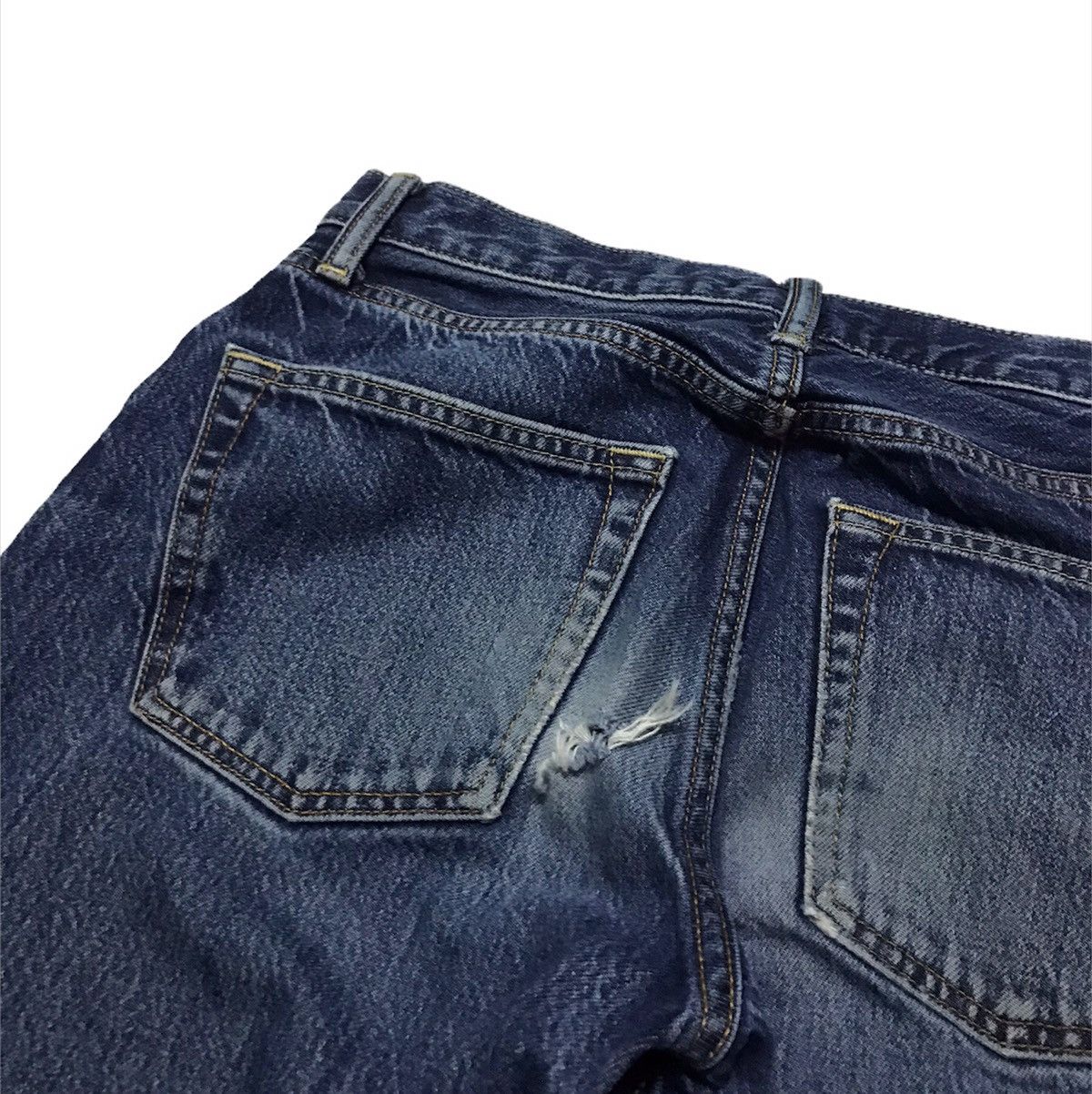 Uniqlo 28x30 uniqlo rusty wash blue denim jeans Size US 28 / EU 44 - 5 Thumbnail