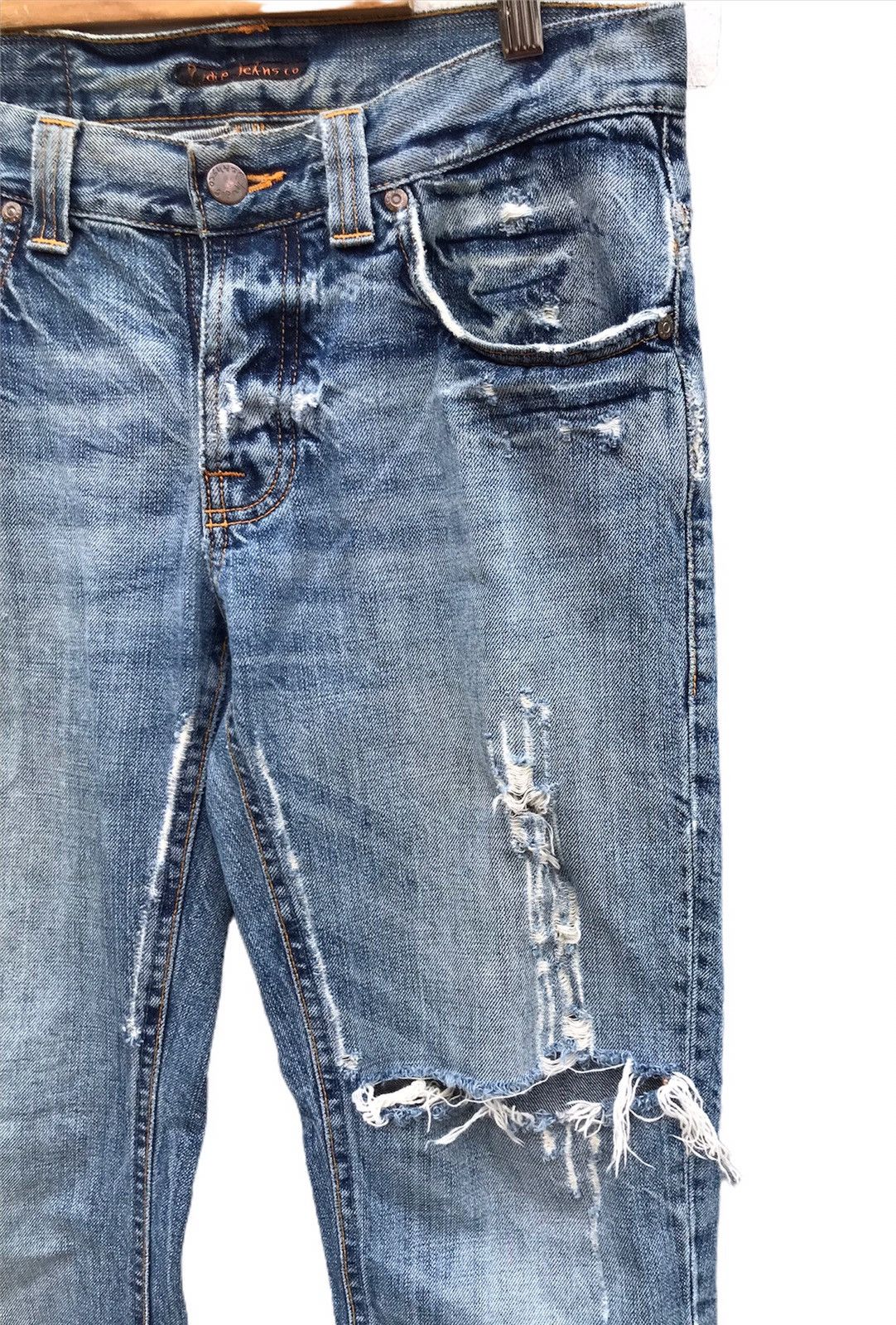 Nudie Jeans 29x28 Nudie blue denim jeans Size US 29 - 4 Thumbnail