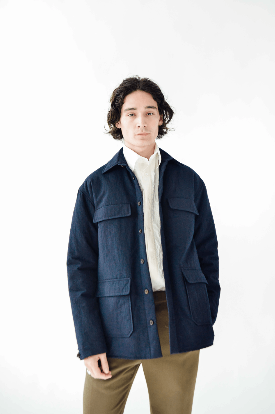 image of Deveaux New York Navy Luca Field Jacket, Men's (Size Medium)