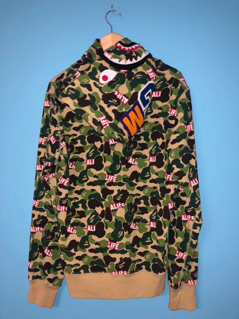 Alife Bape Bape x Alife Shark Pullover Hoodie Grailed