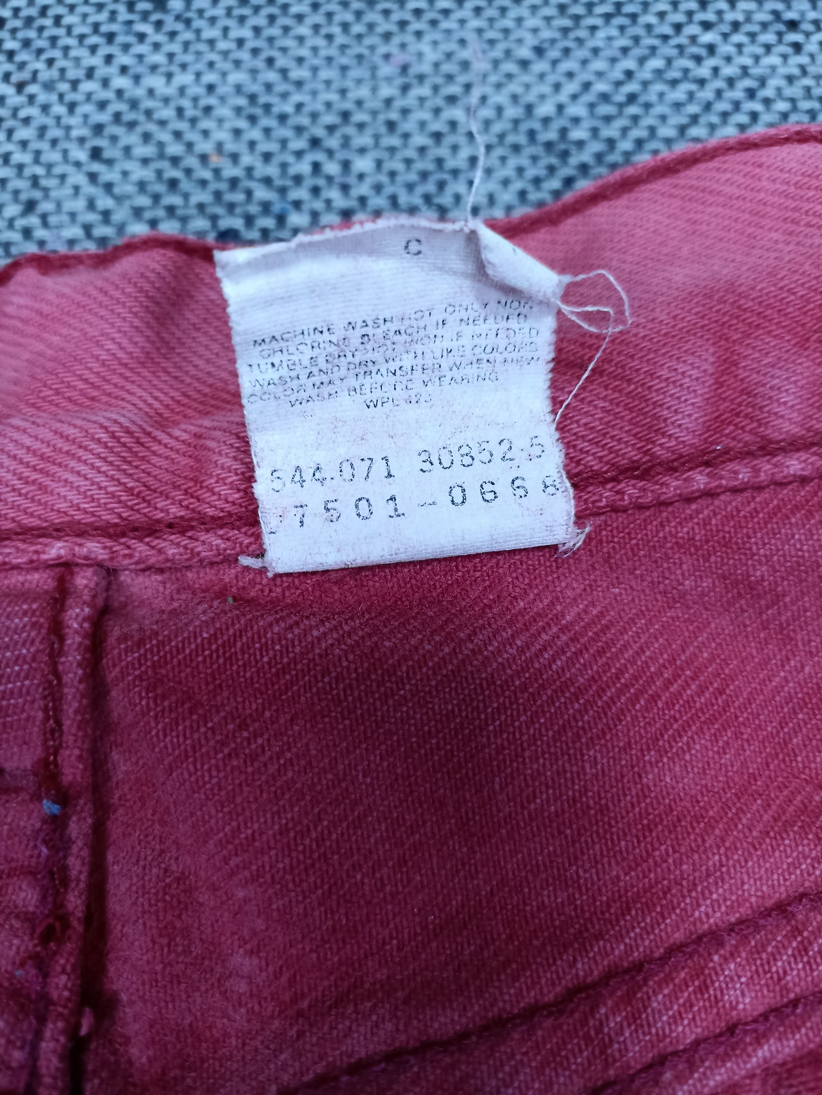 Jean × Levi's × Vintage Rare Vintage Levis 501 Made in USA Red Jeans-J159 Size 30" / US 8 / IT 44 - 5 Thumbnail