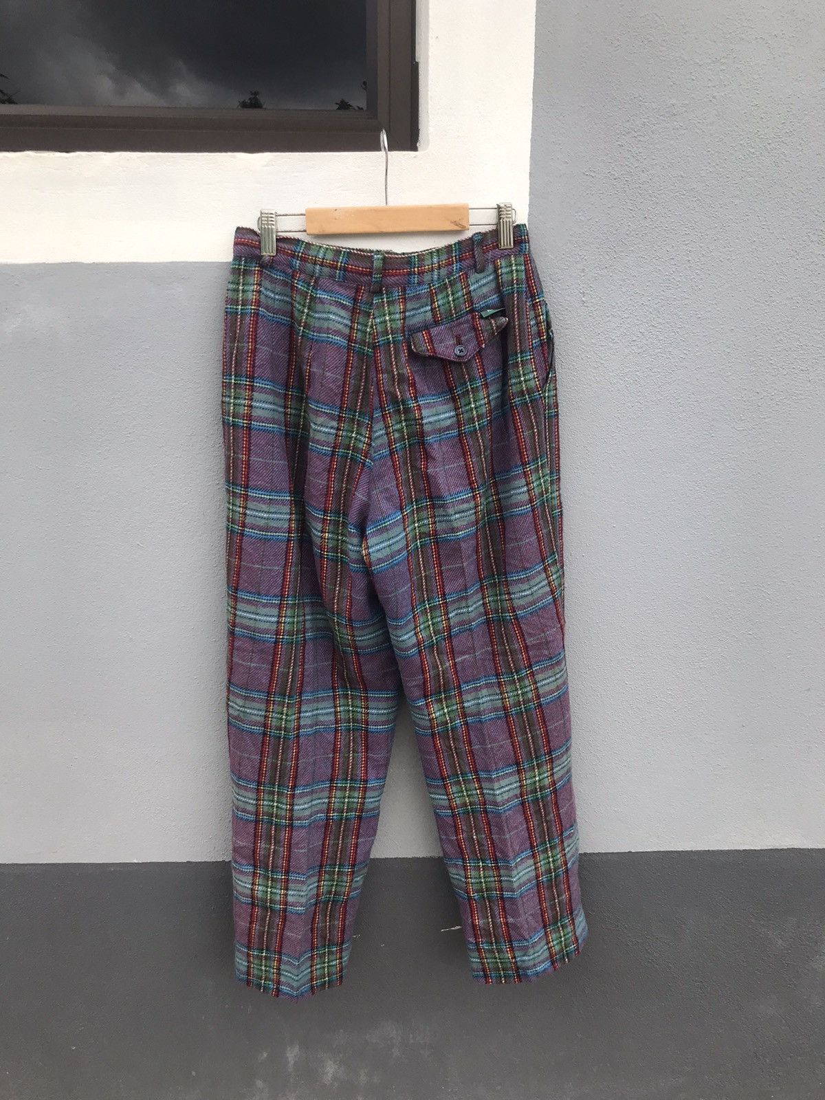 Vintage vintage tartan casual pants Size US 26 / EU 42 - 4 Thumbnail