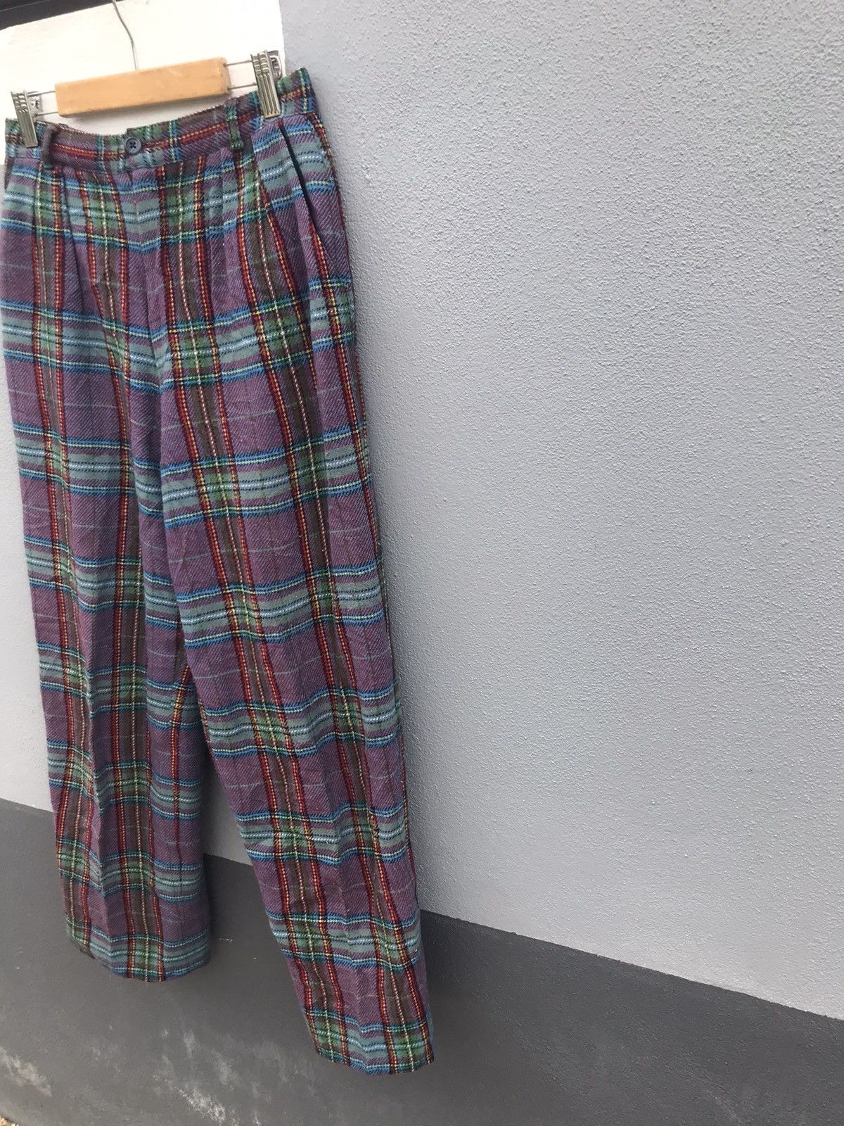 Vintage vintage tartan casual pants Size US 26 / EU 42 - 2 Thumbnail