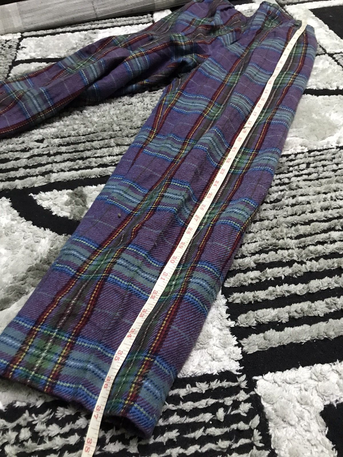 Vintage vintage tartan casual pants Size US 26 / EU 42 - 7 Thumbnail