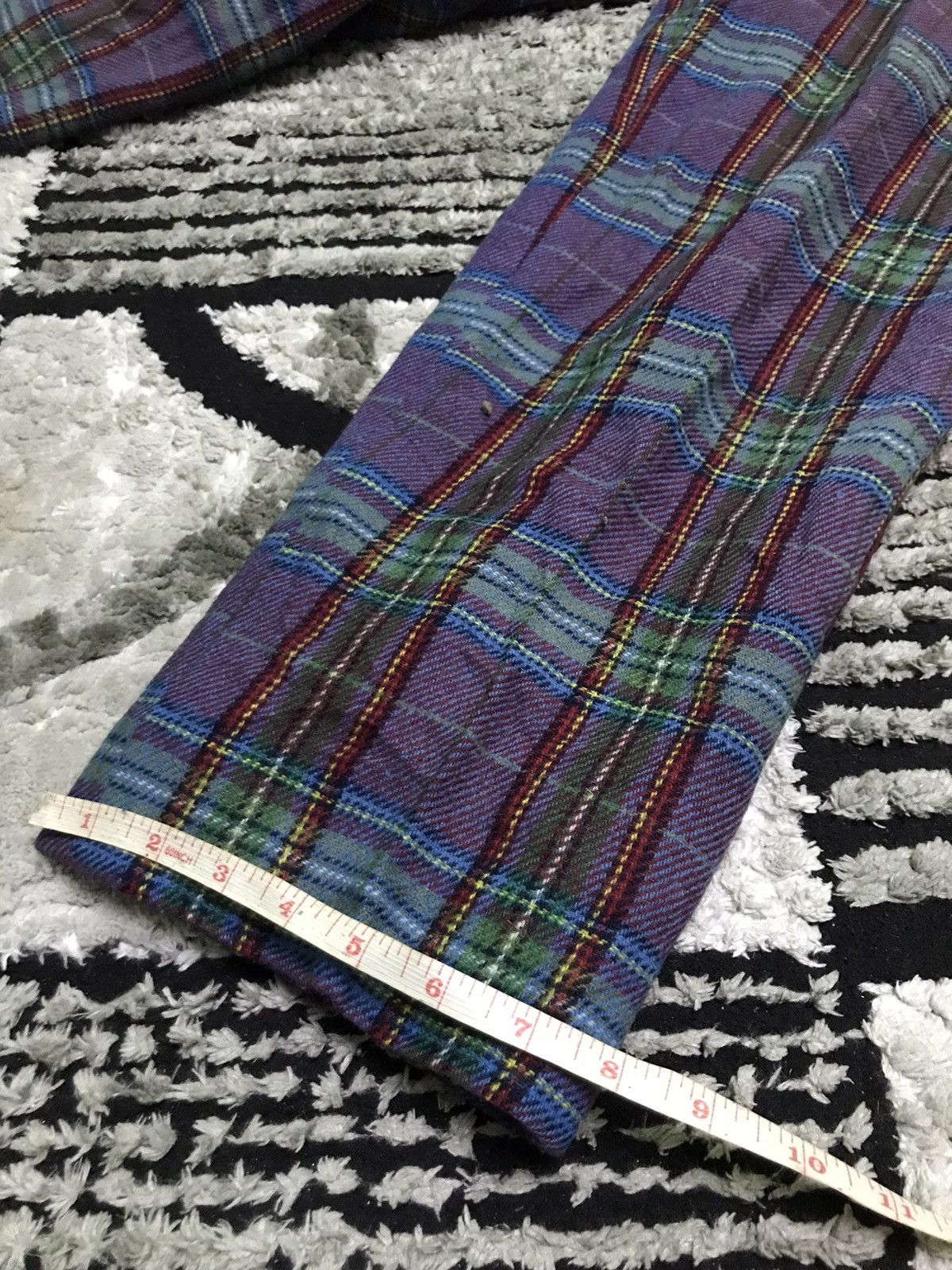 Vintage vintage tartan casual pants Size US 26 / EU 42 - 9 Thumbnail