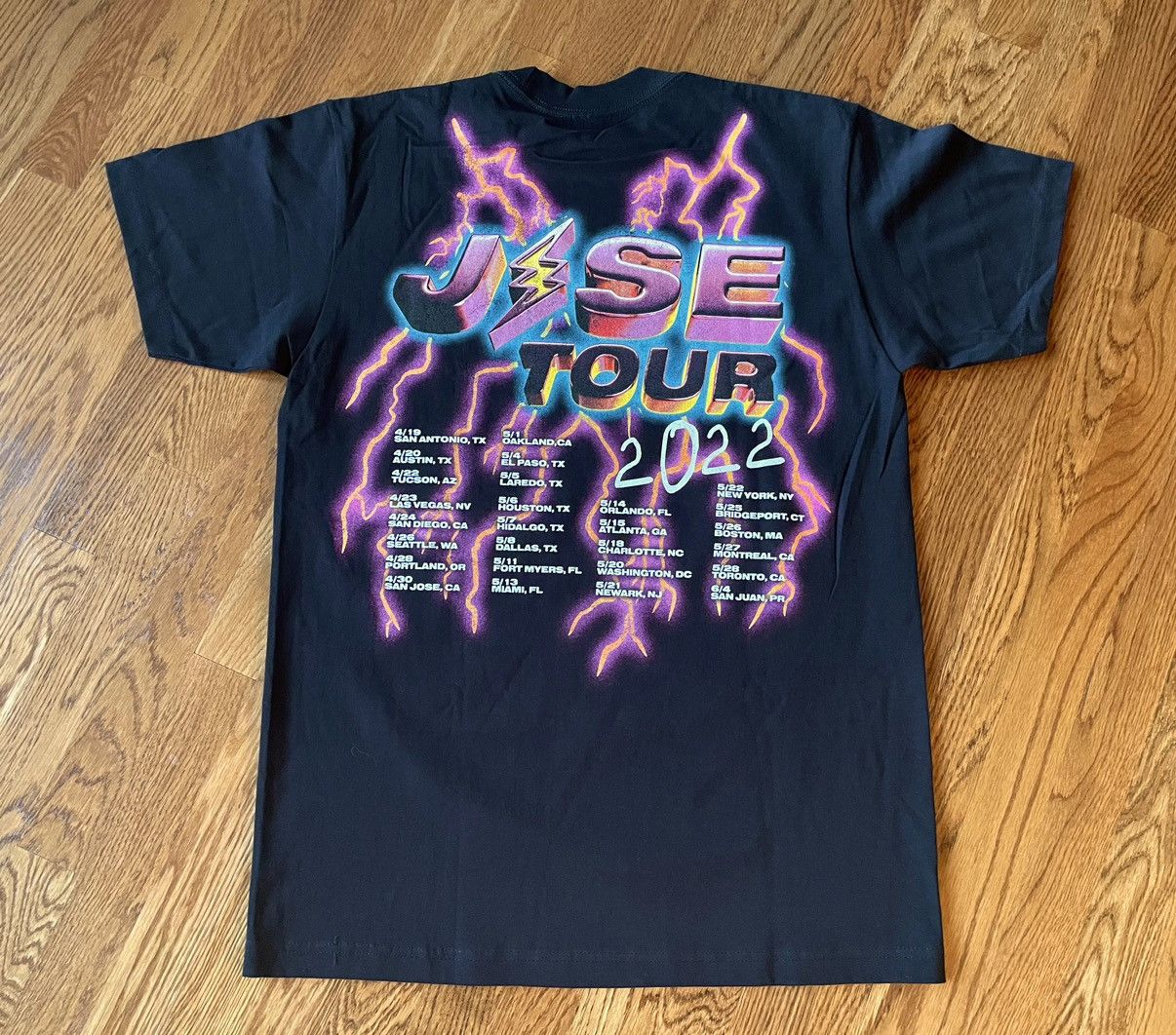 J Balvin × Takashi Murakami × Vintage Large Thunder Smile Tee Jose Tour 2022 1 2 Black ABC Shirt Size US L / EU 52-54 / 3 - 2 Thumbnail