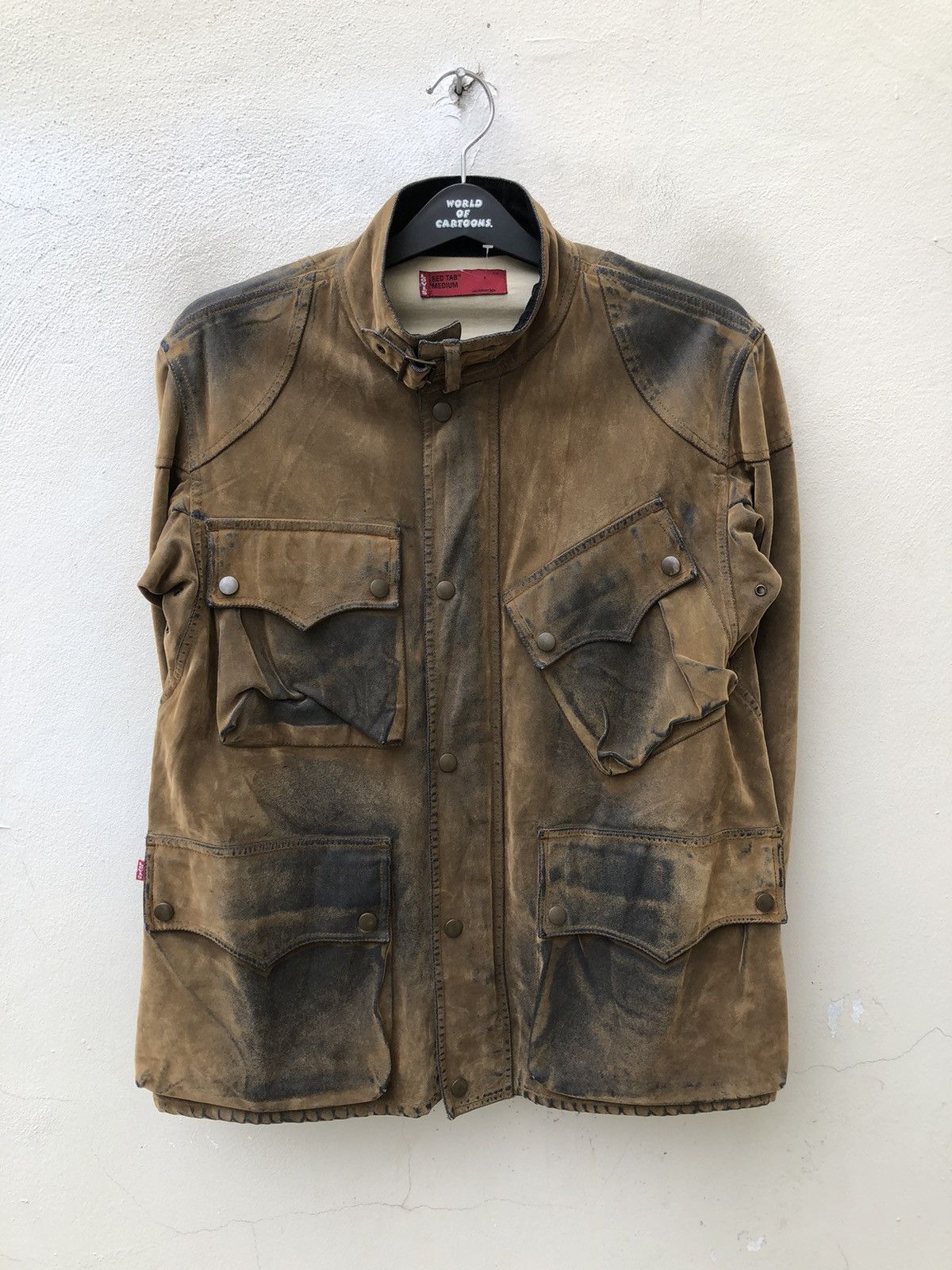 Levi's Y2K 2002 Levi’s Red Tab Motorcycle Suede Cotton Jacket Size US M / EU 48-50 / 2 - 6 Thumbnail