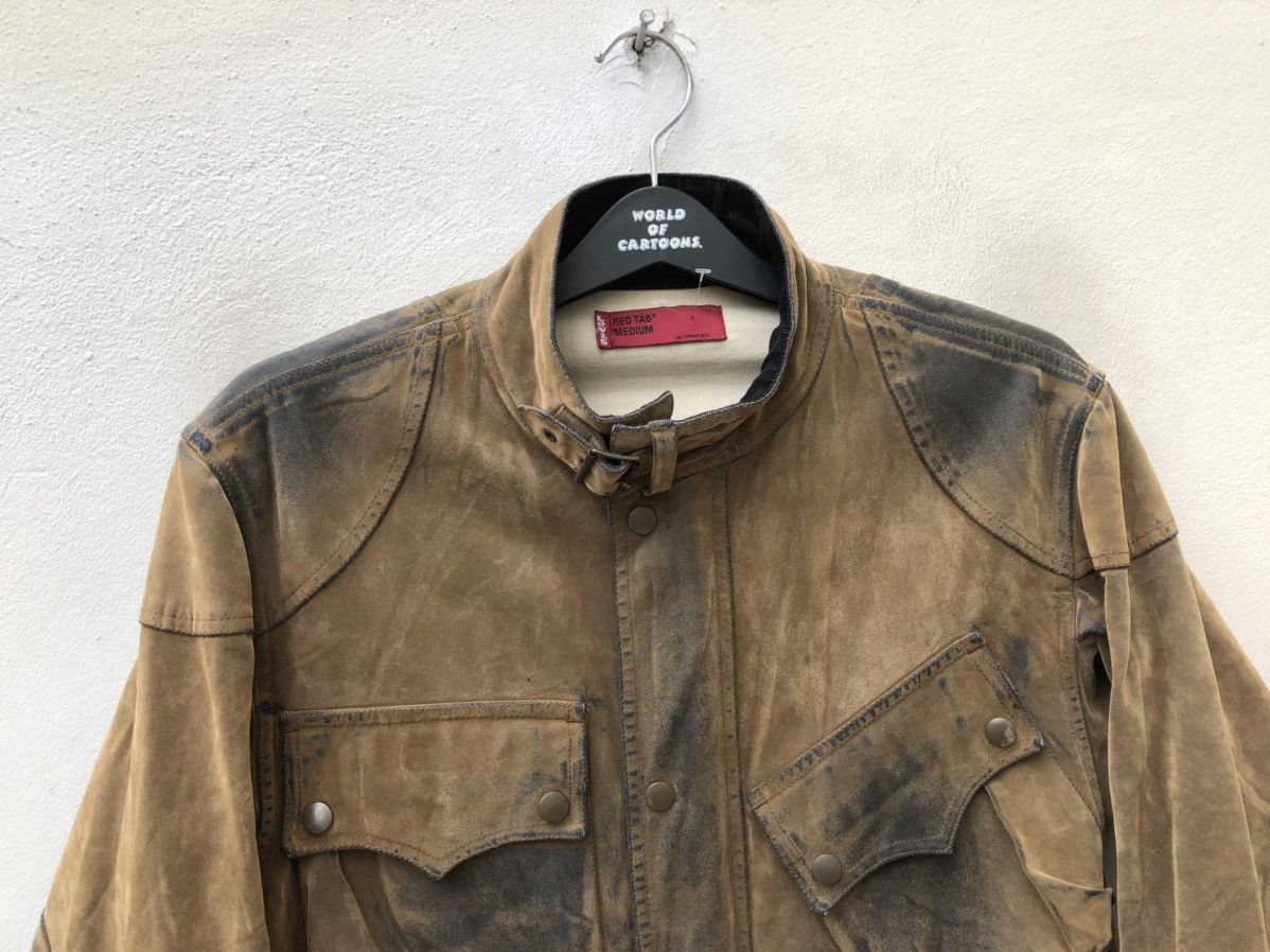 Levi's Y2K 2002 Levi’s Red Tab Motorcycle Suede Cotton Jacket Size US M / EU 48-50 / 2 - 3 Thumbnail