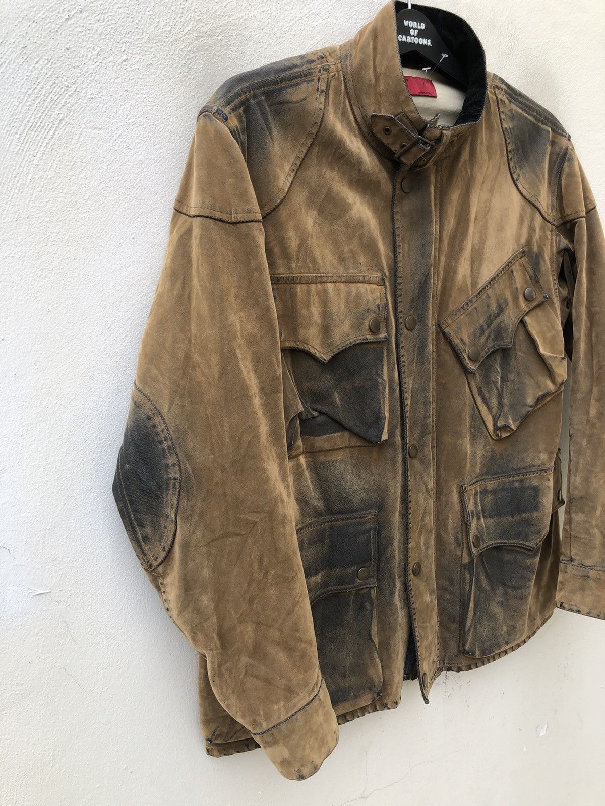 Levi's Y2K 2002 Levi’s Red Tab Motorcycle Suede Cotton Jacket Size US M / EU 48-50 / 2 - 5 Thumbnail