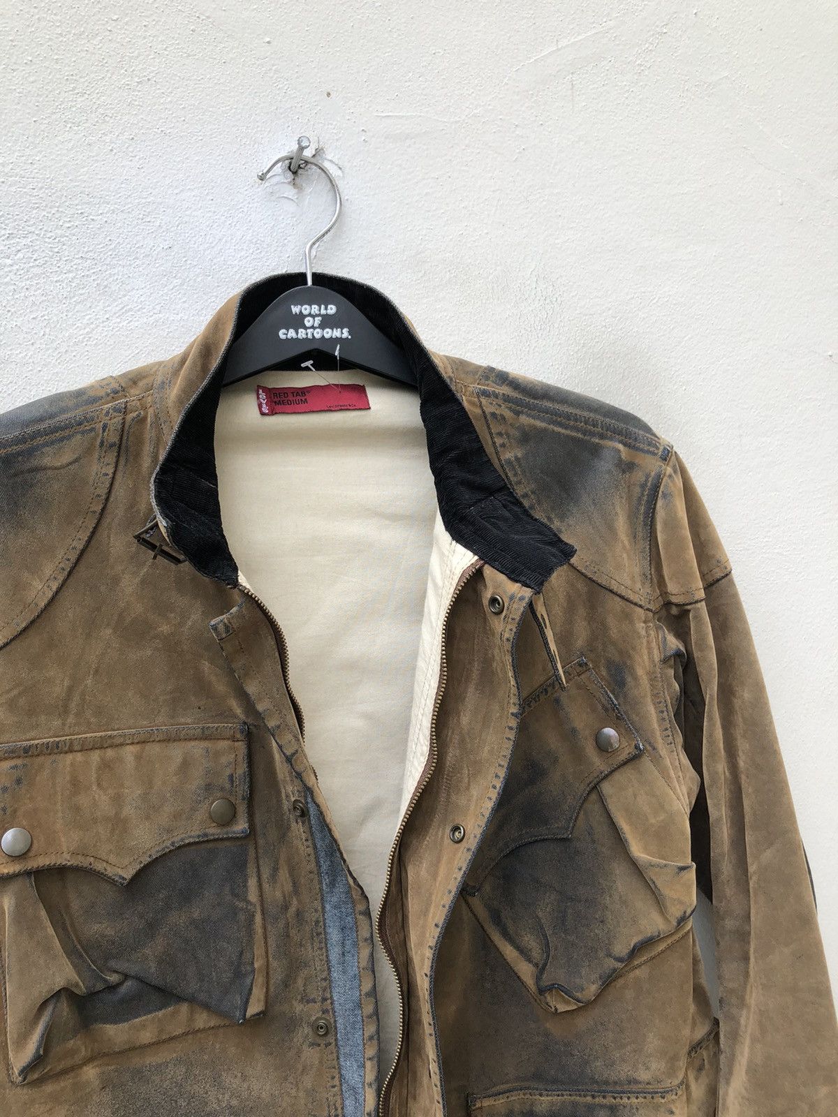 Levi's Y2K 2002 Levi’s Red Tab Motorcycle Suede Cotton Jacket Size US M / EU 48-50 / 2 - 18 Thumbnail