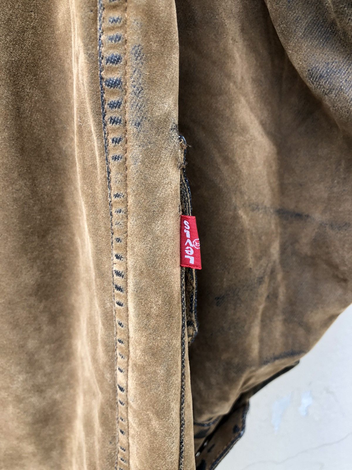 Levi's Y2K 2002 Levi’s Red Tab Motorcycle Suede Cotton Jacket Size US M / EU 48-50 / 2 - 11 Thumbnail