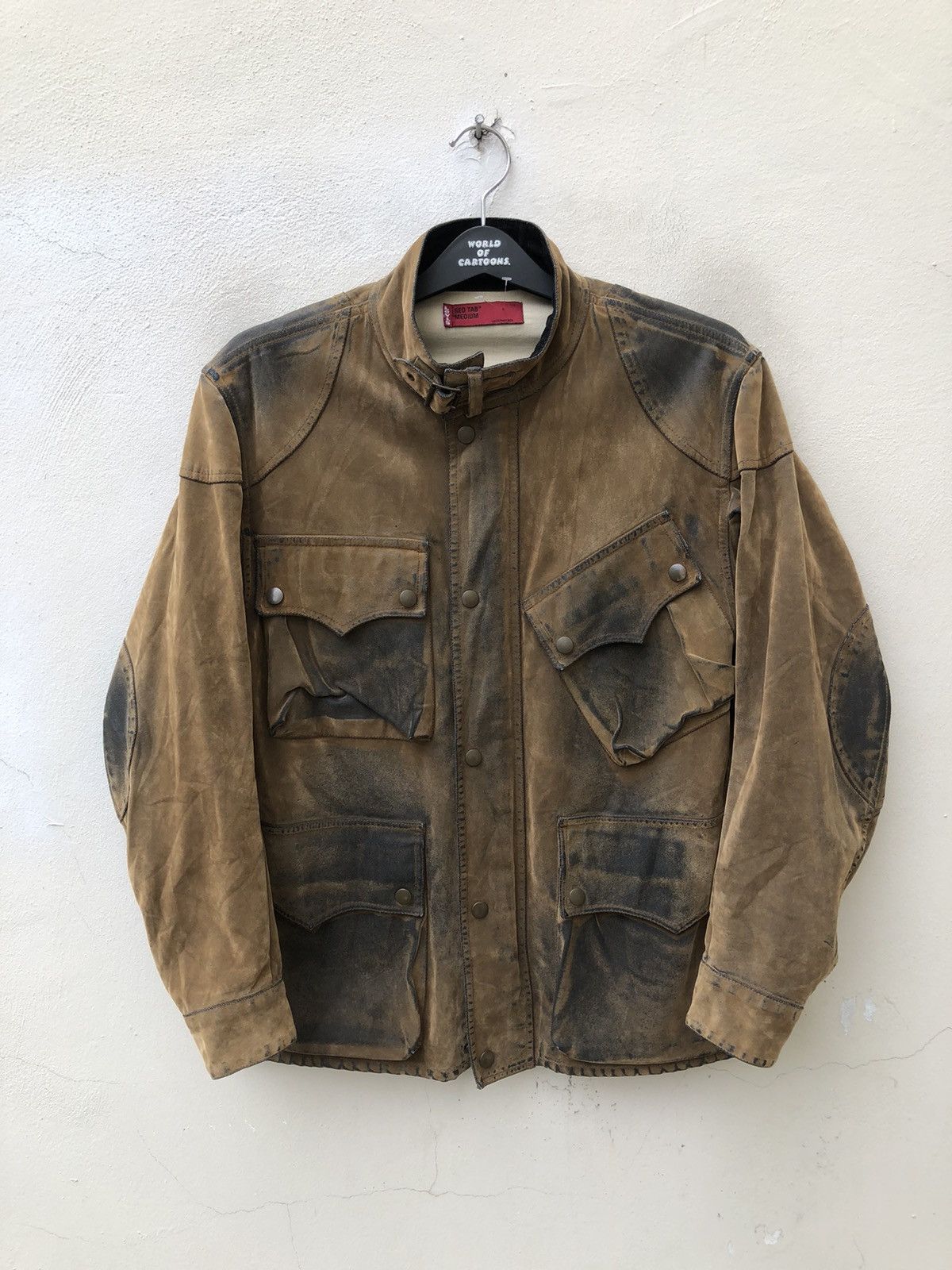 Levi's Y2K 2002 Levi’s Red Tab Motorcycle Suede Cotton Jacket Size US M / EU 48-50 / 2 - 1 Thumbnail