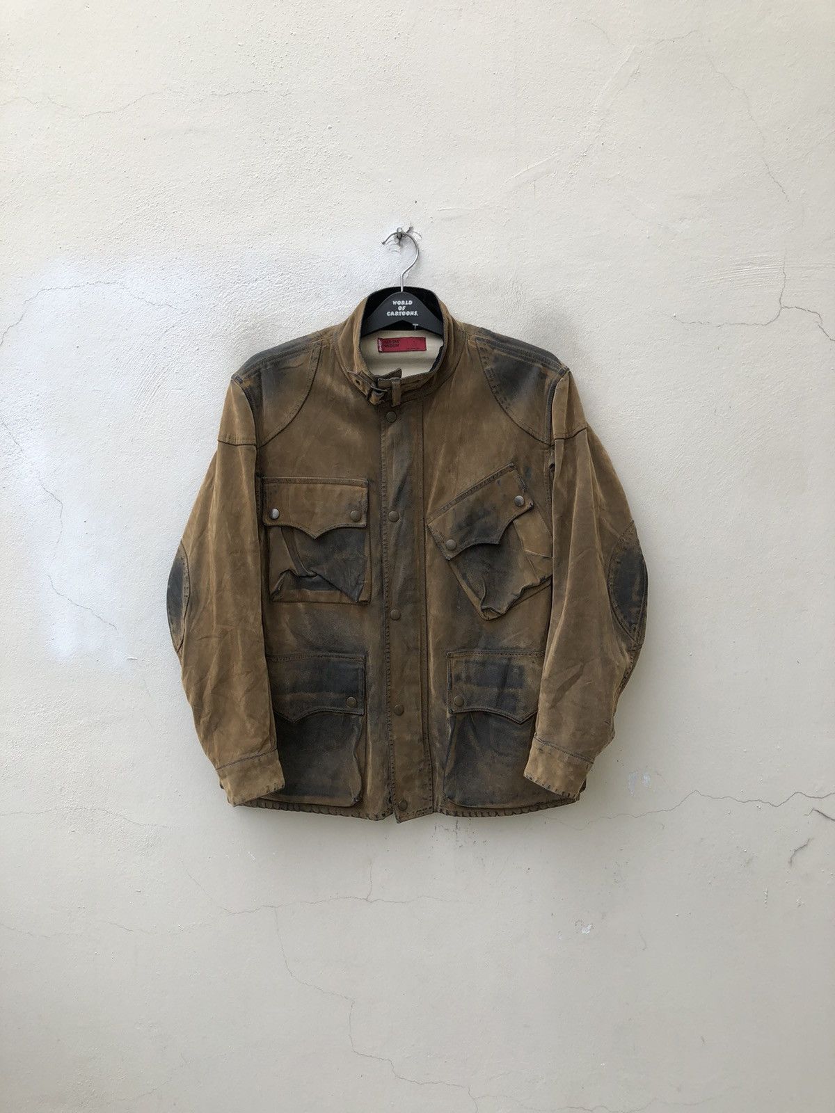 Levi's Y2K 2002 Levi’s Red Tab Motorcycle Suede Cotton Jacket Size US M / EU 48-50 / 2 - 2 Thumbnail