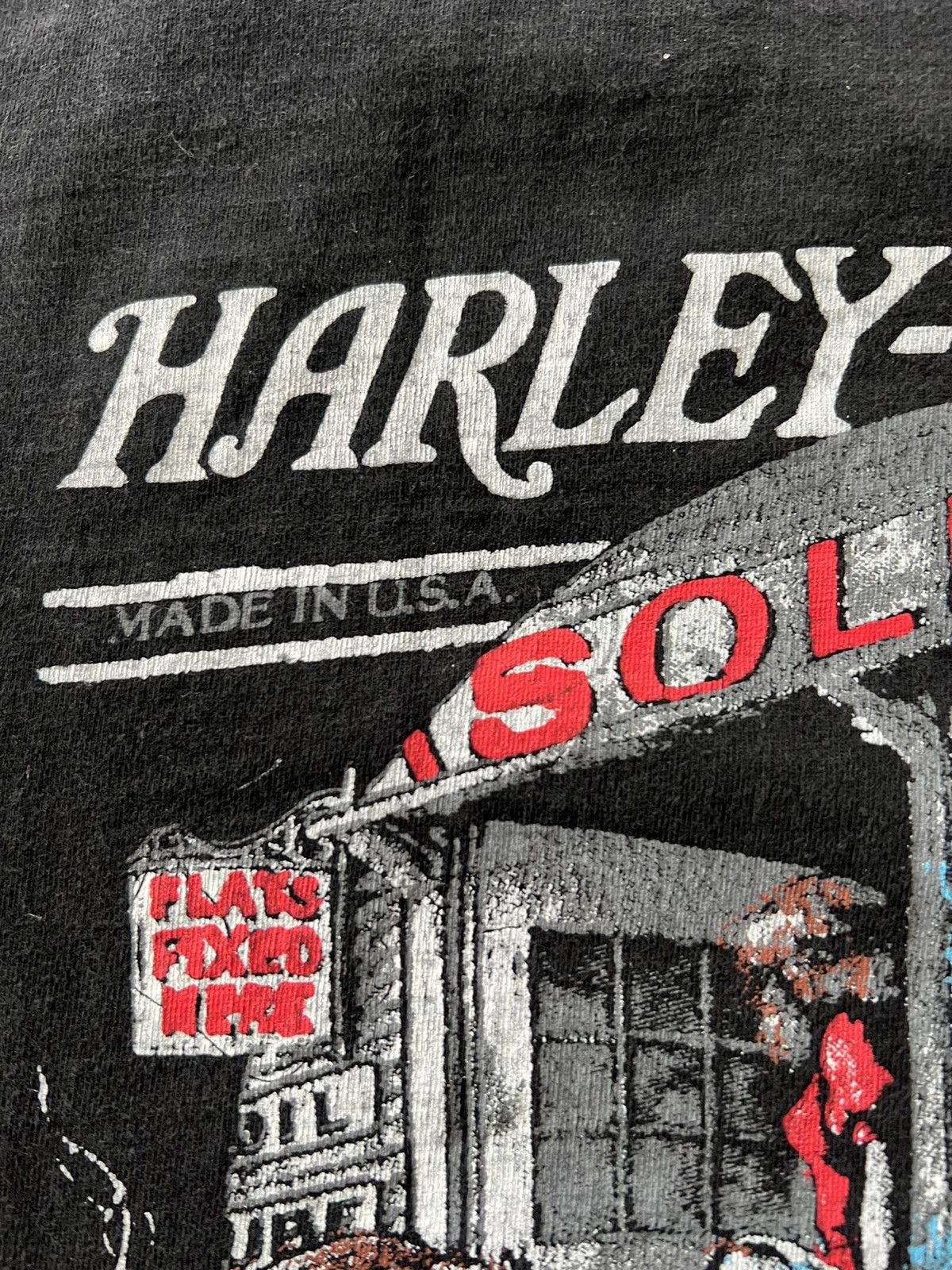 Harley Davidson Vintage 90s Harley Davidson USA Faded Black Tee Size US L / EU 52-54 / 3 - 14 Thumbnail
