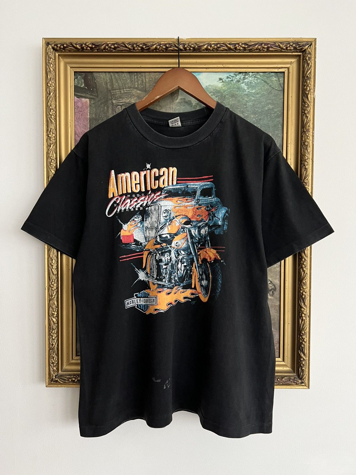 Harley Davidson Vintage 90s Harley Davidson USA Faded Black Tee Size US L / EU 52-54 / 3 - 1 Thumbnail