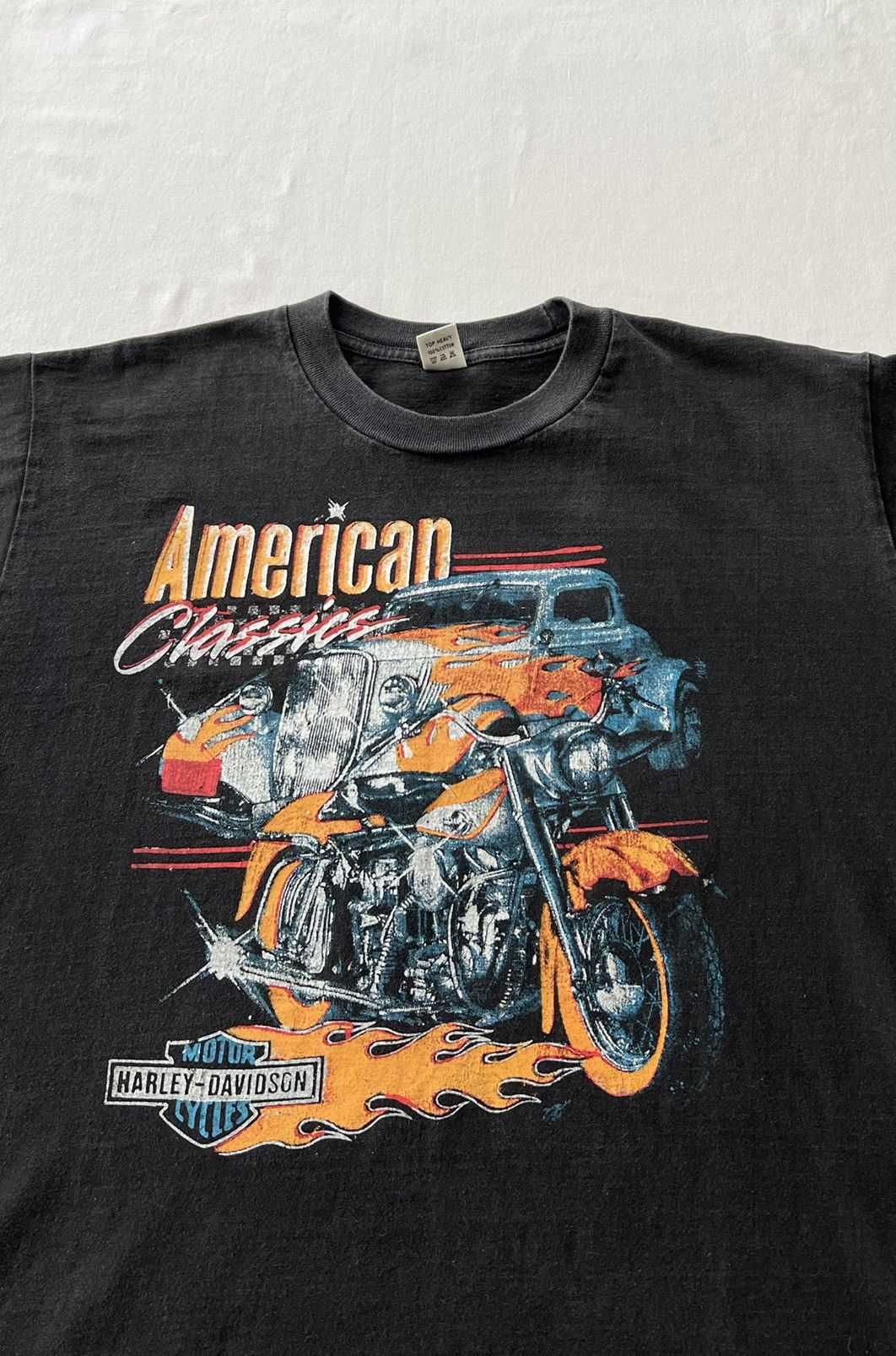 Harley Davidson Vintage 90s Harley Davidson USA Faded Black Tee Size US L / EU 52-54 / 3 - 3 Thumbnail