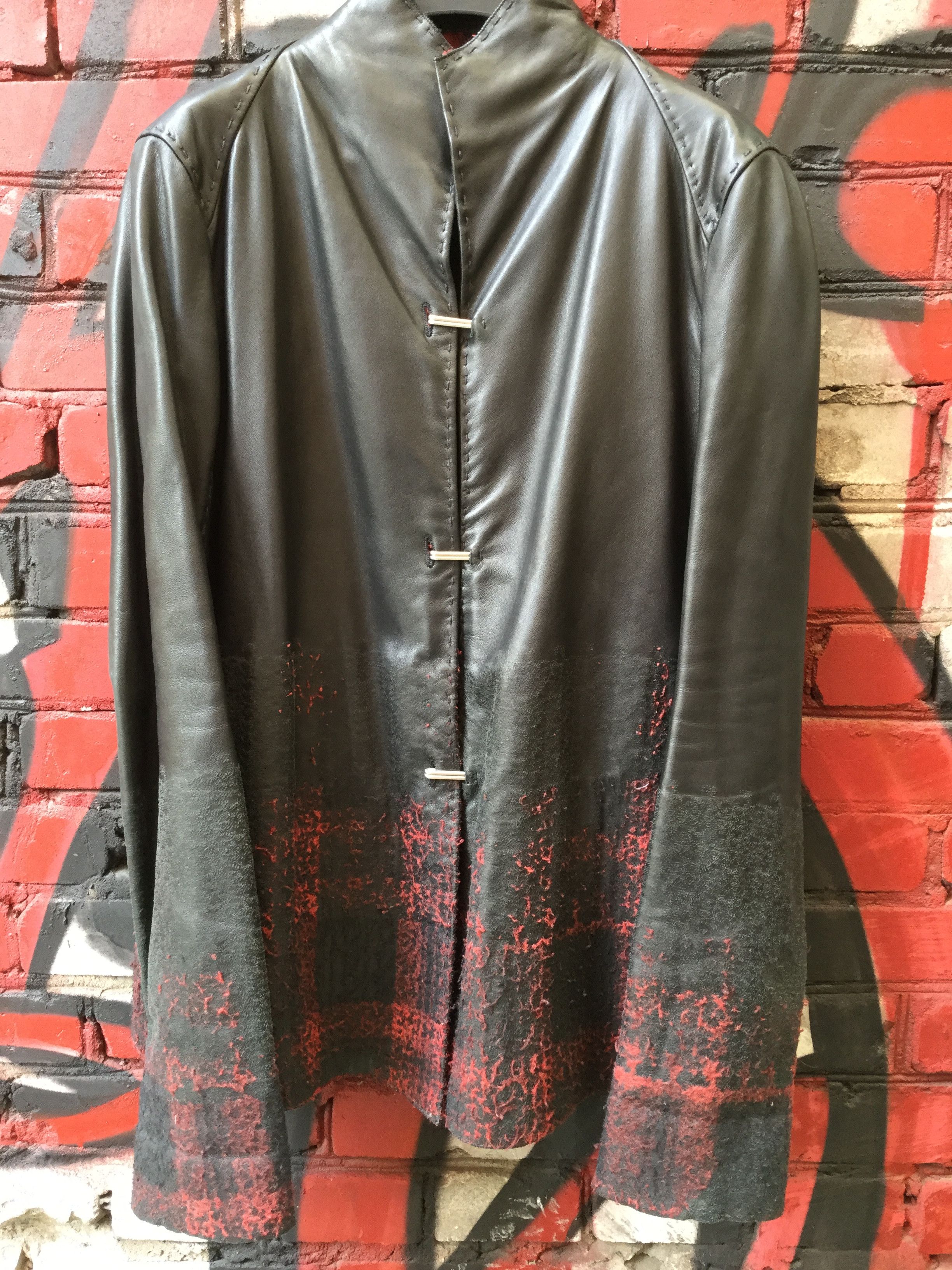 Yohan Serfaty Bonded leather & wool jacket. Like Julius, Yamamoto jackets Size US M / EU 48-50 / 2 - 6 Thumbnail