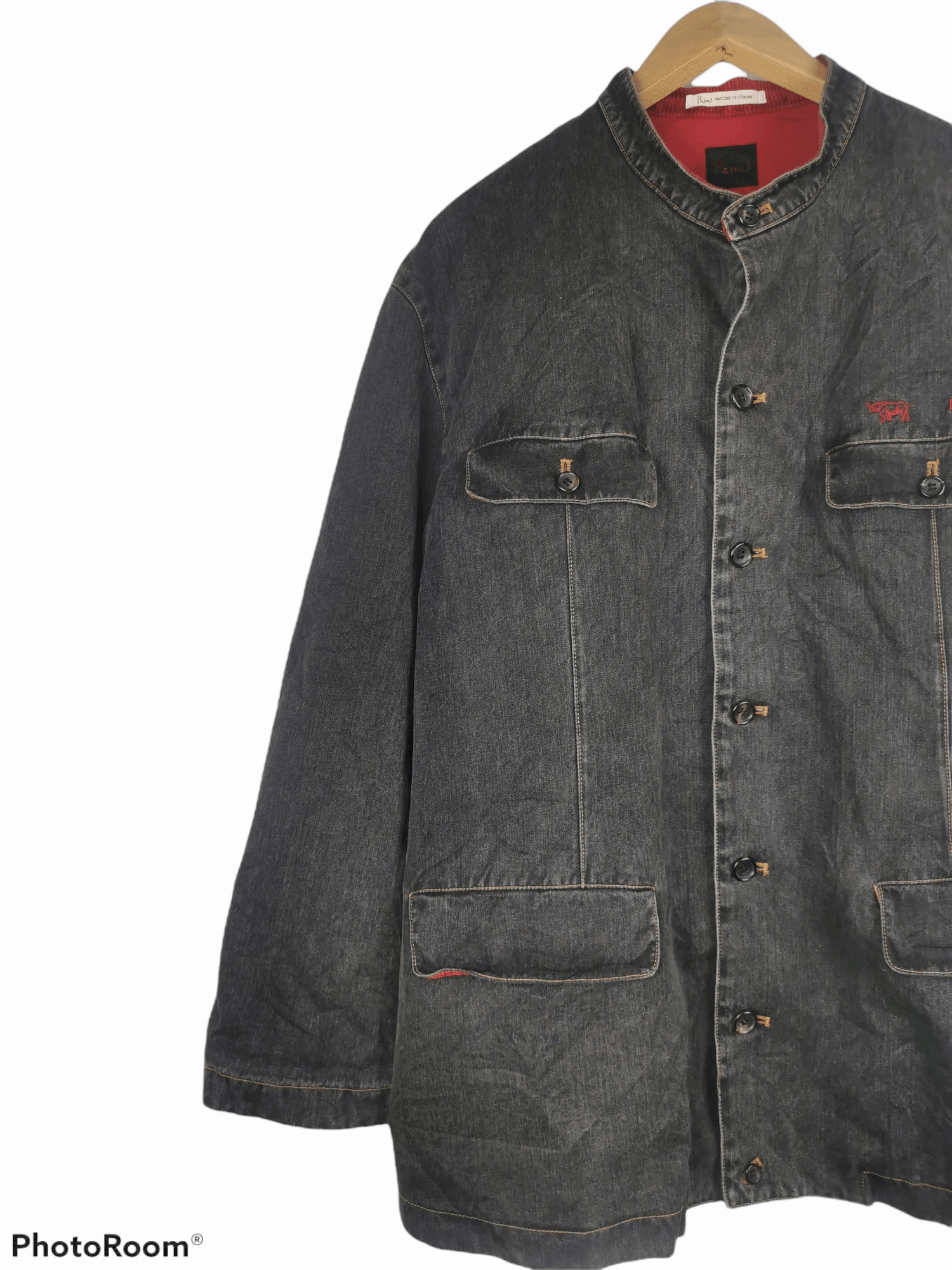Issey Miyake × Japanese Brand × Vintage Vintage Papas Button Up Chore Denim Jacket Size US M / EU 48-50 / 2 - 2 Thumbnail