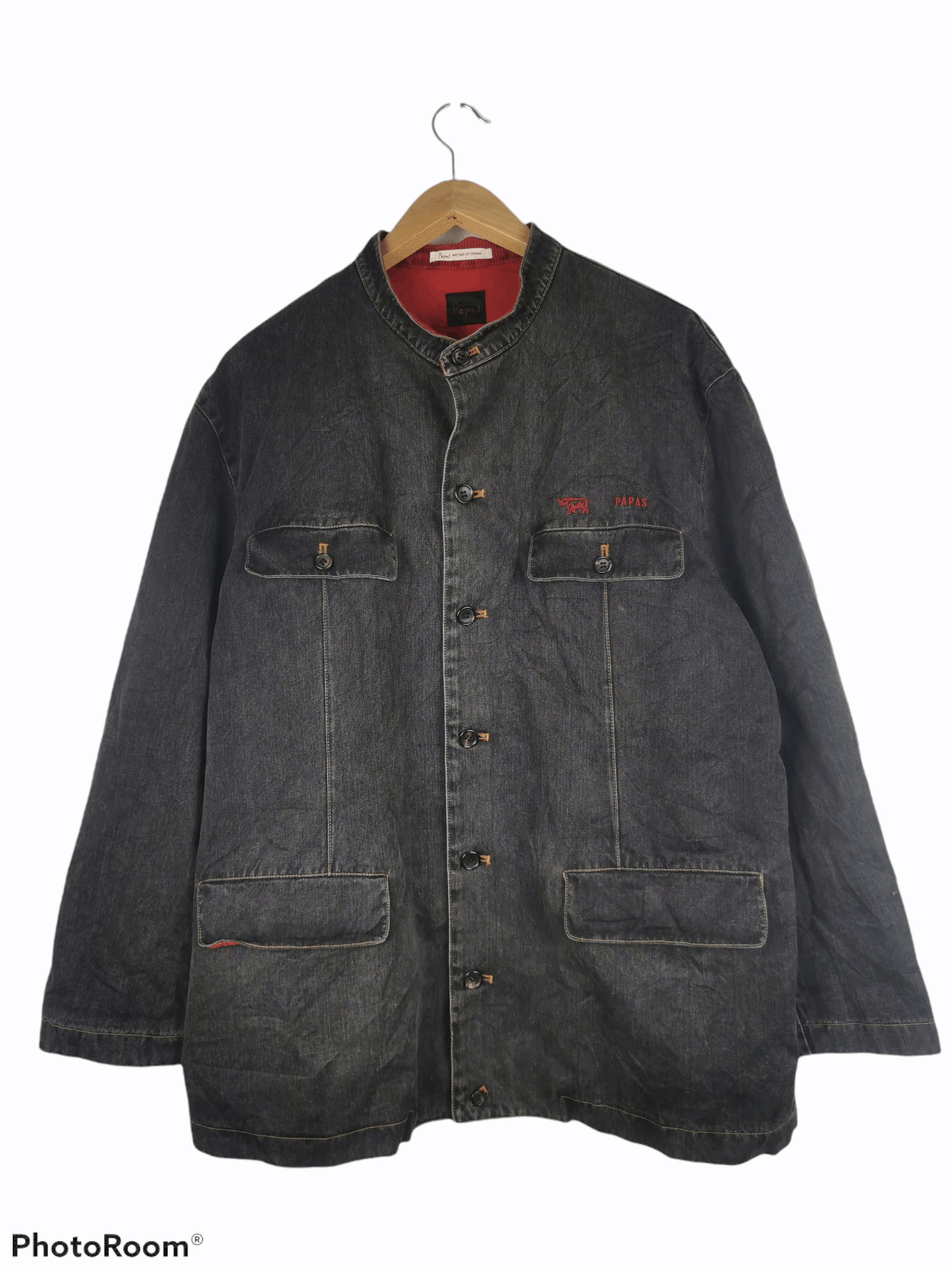 Issey Miyake × Japanese Brand × Vintage Vintage Papas Button Up Chore Denim Jacket Size US M / EU 48-50 / 2 - 1 Thumbnail