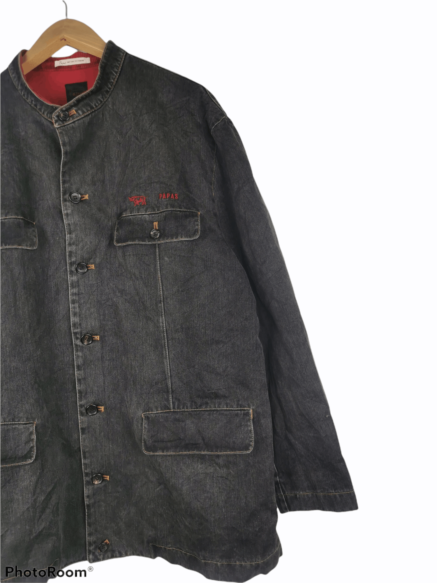 Issey Miyake × Japanese Brand × Vintage Vintage Papas Button Up Chore Denim Jacket Size US M / EU 48-50 / 2 - 3 Thumbnail