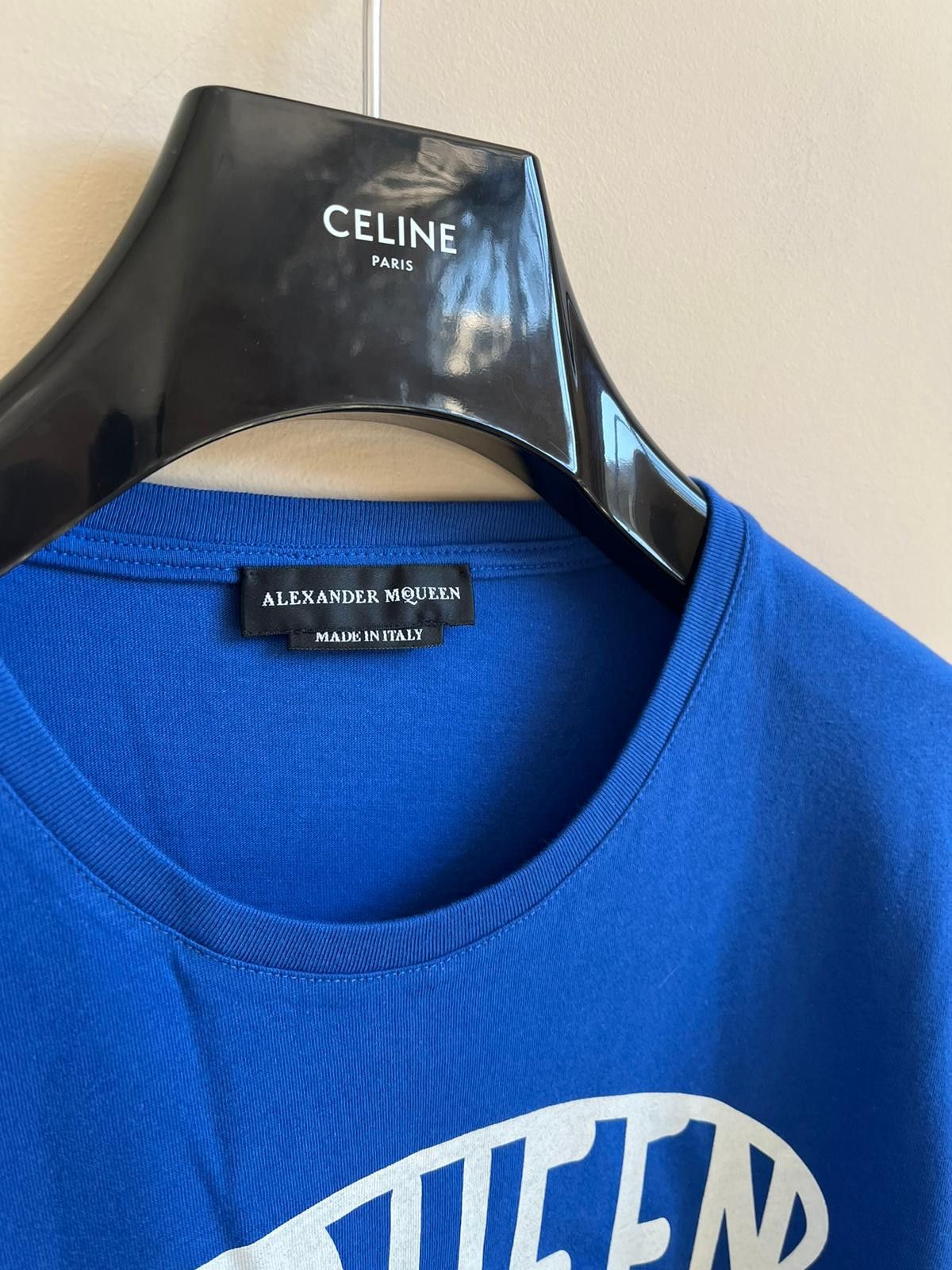 Alexander McQueen o1rshd1 555 / Full Long Sleeve T-Shirt in Blue Color Size US M / EU 48-50 / 2 - 8 Thumbnail