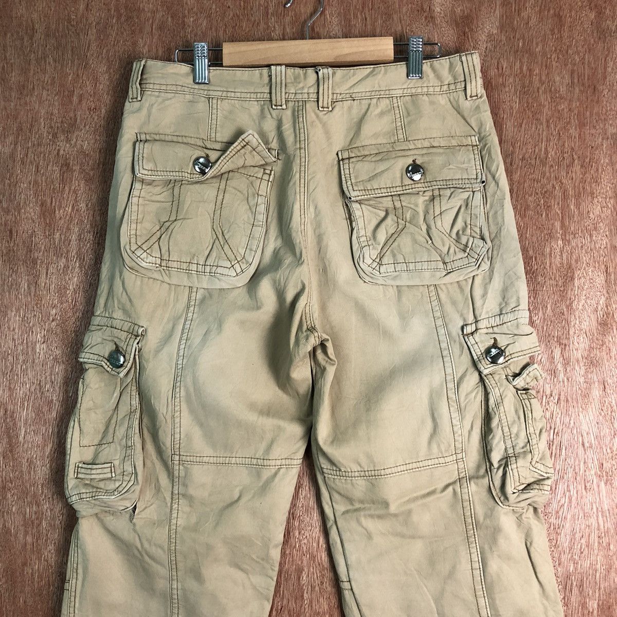 Japanese Brand DLL J.Apeng Brown Multipocket Tactical Cargo Pants #c115 Size US 33 - 9 Thumbnail