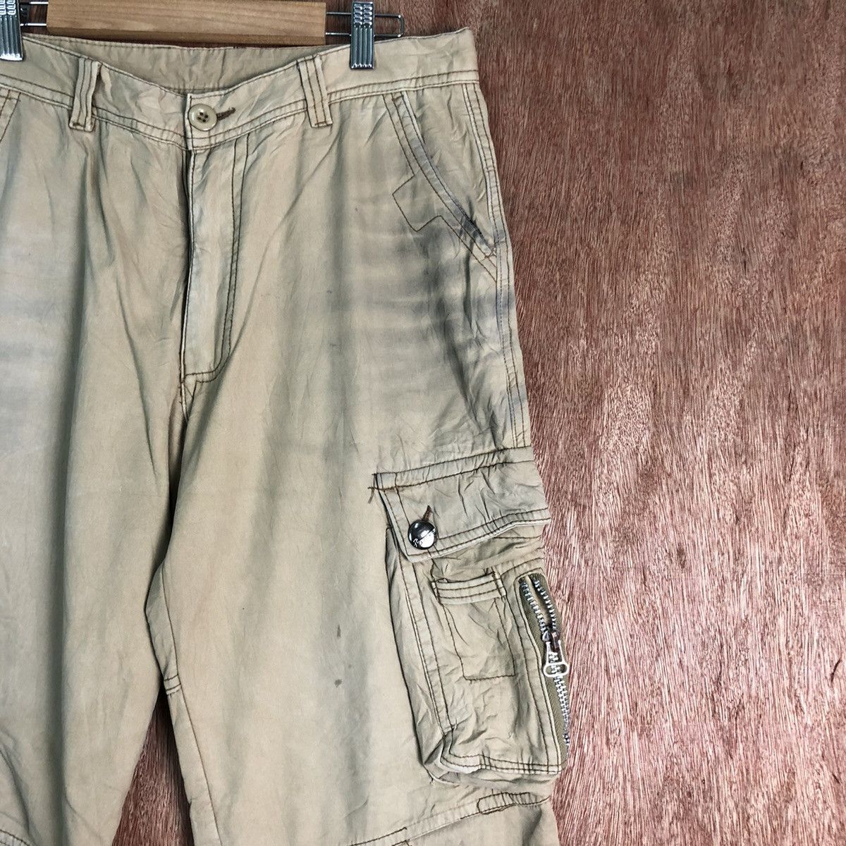 Japanese Brand DLL J.Apeng Brown Multipocket Tactical Cargo Pants #c115 Size US 33 - 4 Thumbnail