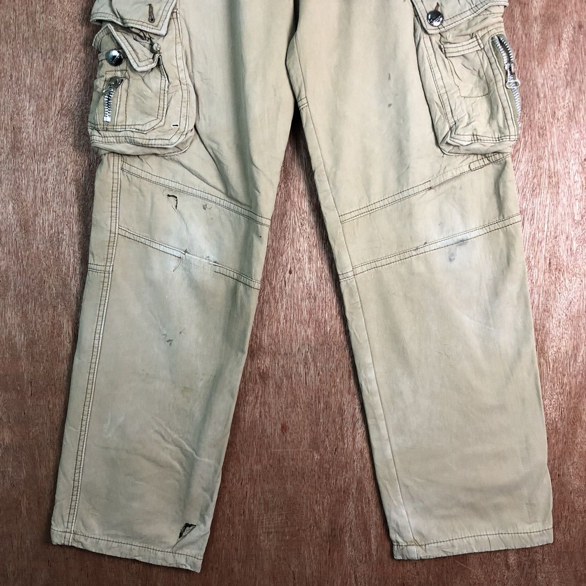Japanese Brand DLL J.Apeng Brown Multipocket Tactical Cargo Pants #c115 Size US 33 - 3 Thumbnail
