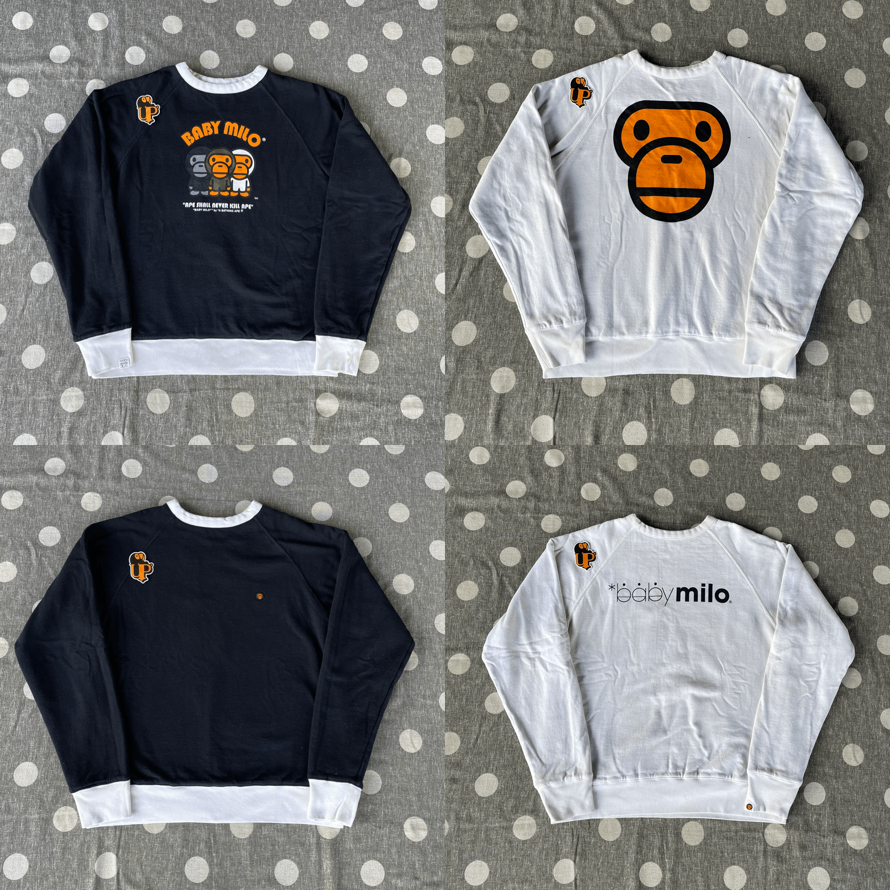 Bape × Nigo Bape Baby Milo 4 Ways Reversible Crewneck Sweatshirt 