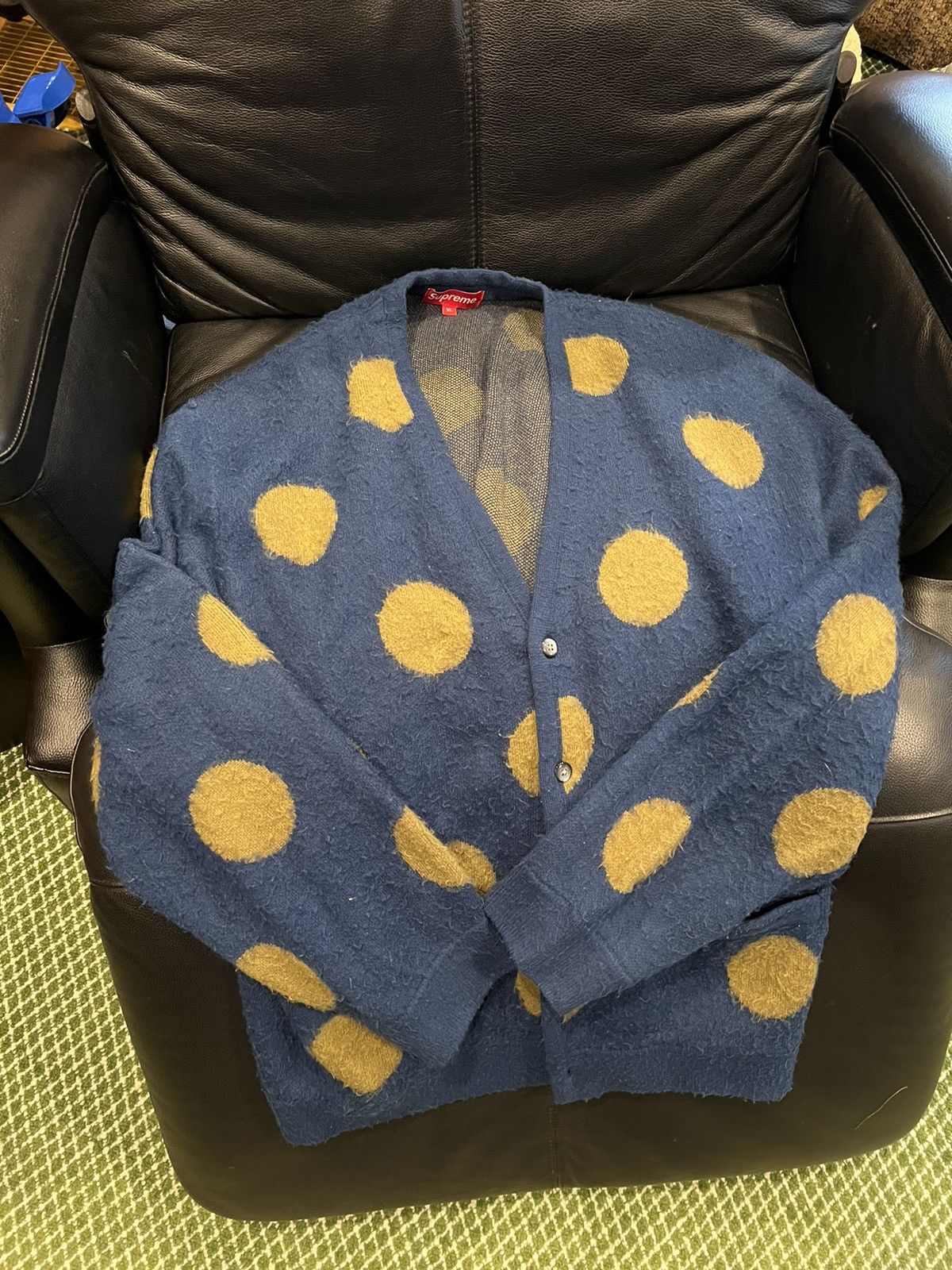 Supreme Brushed Polka Dot Cardigan | Grailed